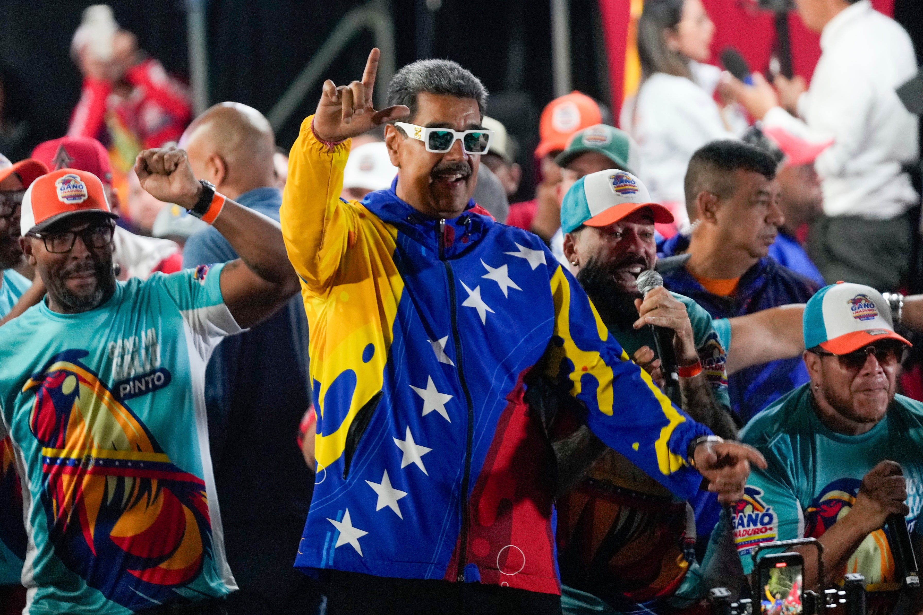 President Maduro dancing in front of supporters in Venezuela
