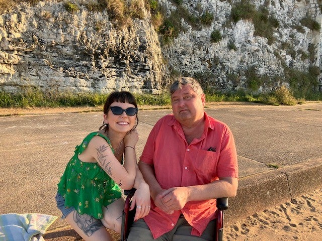 Rob and Loti at the beach