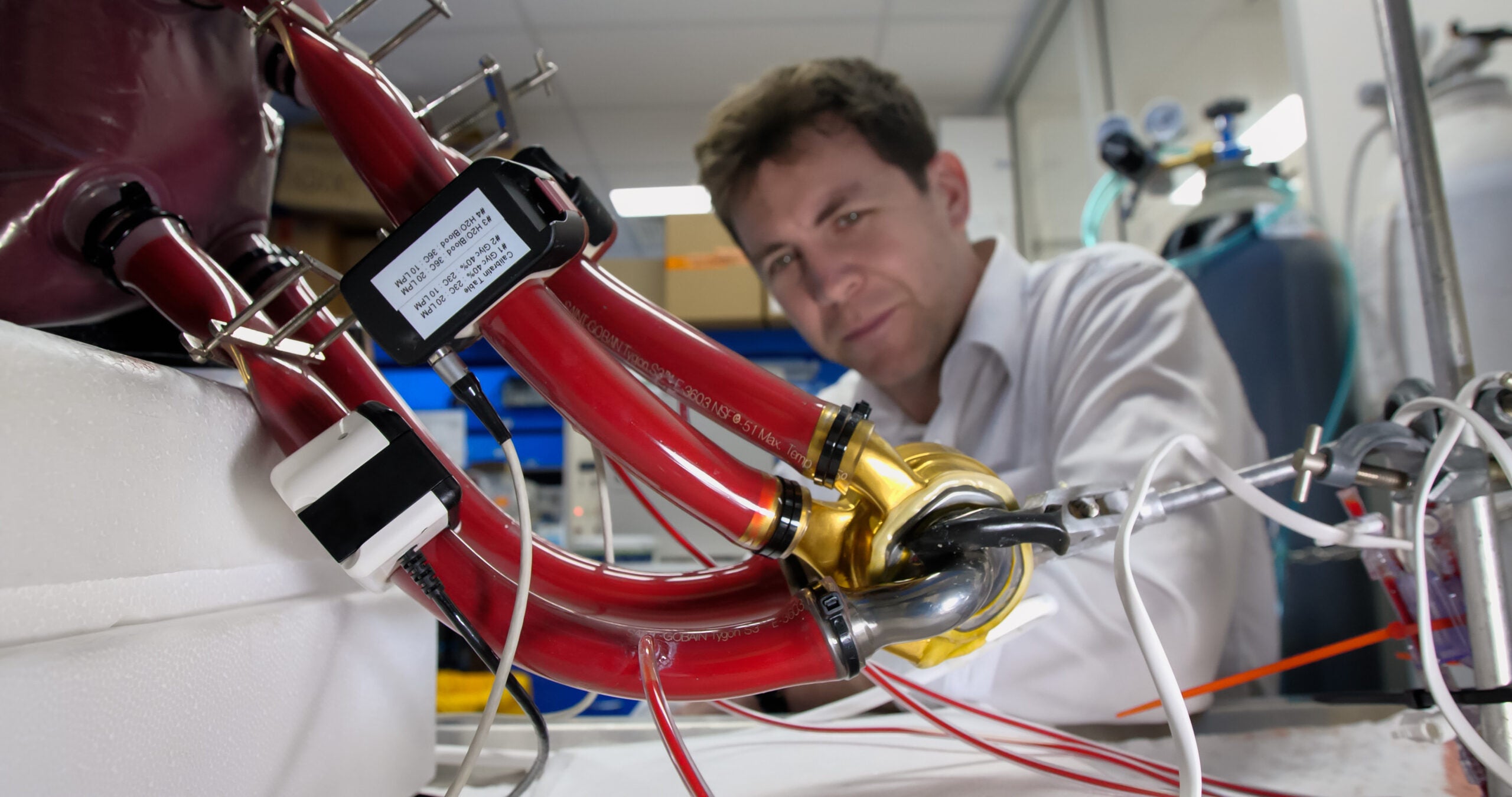 BiVacor’s titanium heart tested on the benchtop in the lab