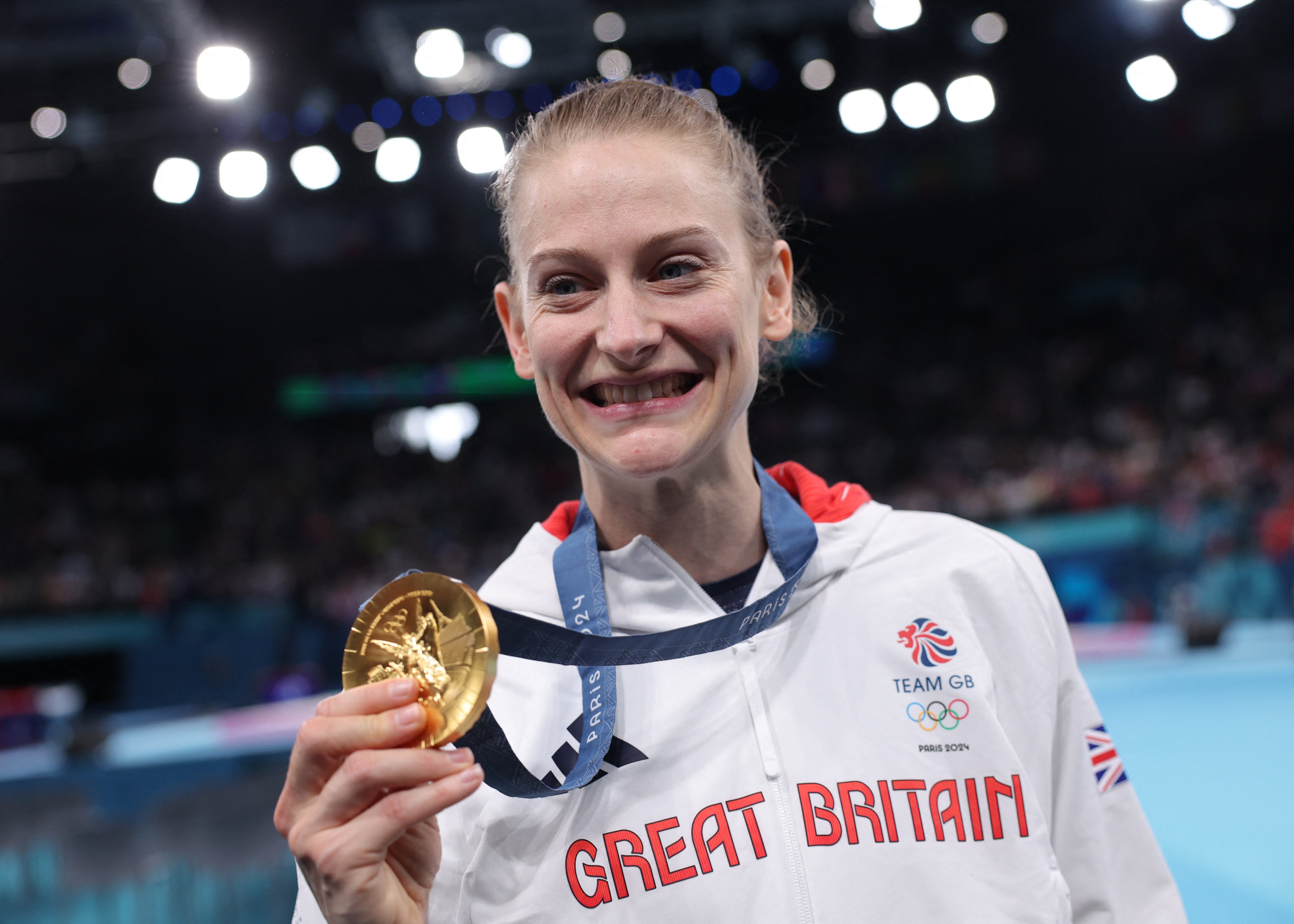 Bryony Page claimed gold in the women’s trampolining competition at the 2024 Olympic Games