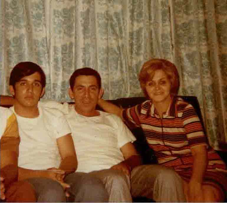 A young Jesus Alvarez (left) with his parents, one month after they arrived in the US from Cuba