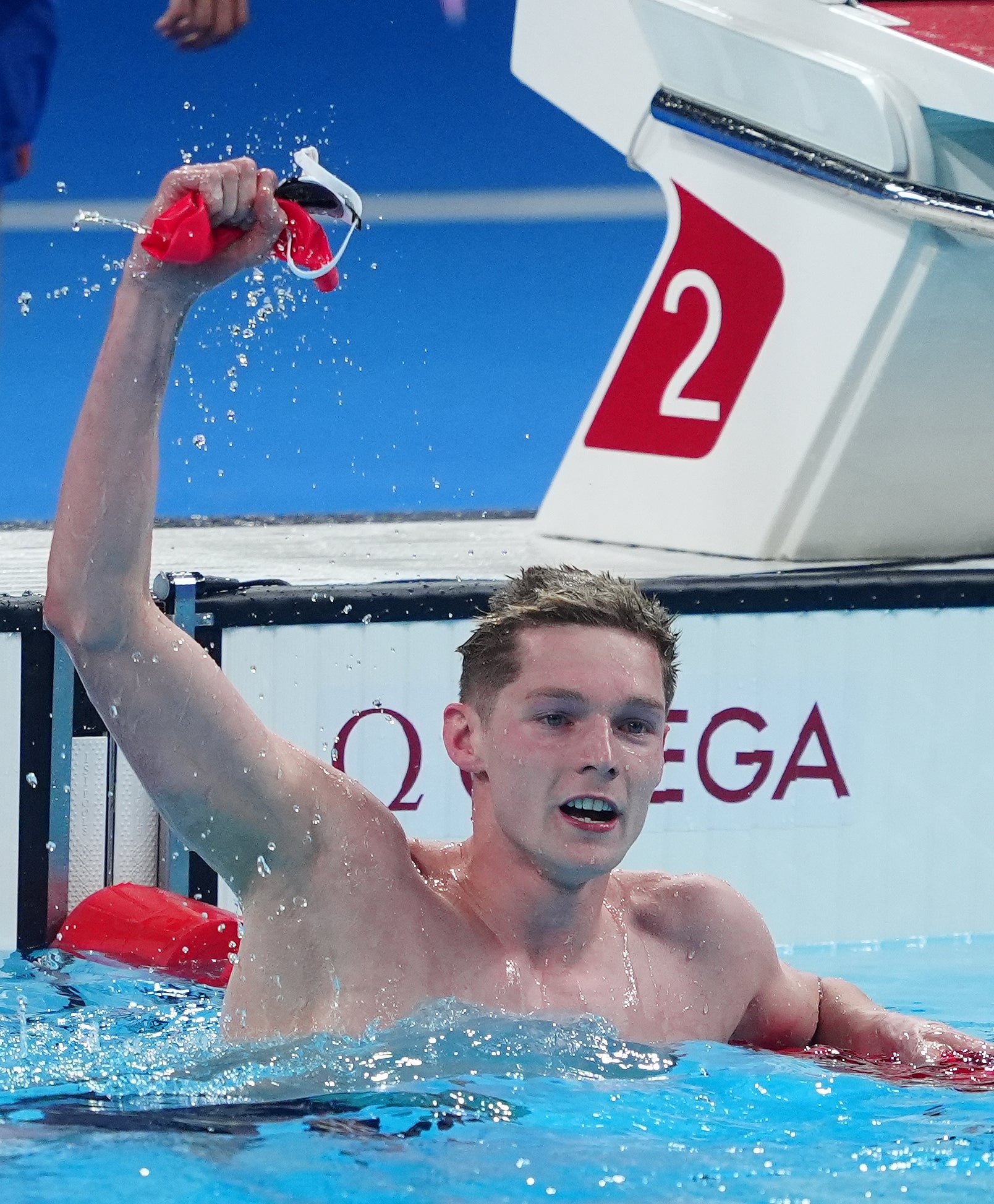 Duncan Scott celebrates winning silver