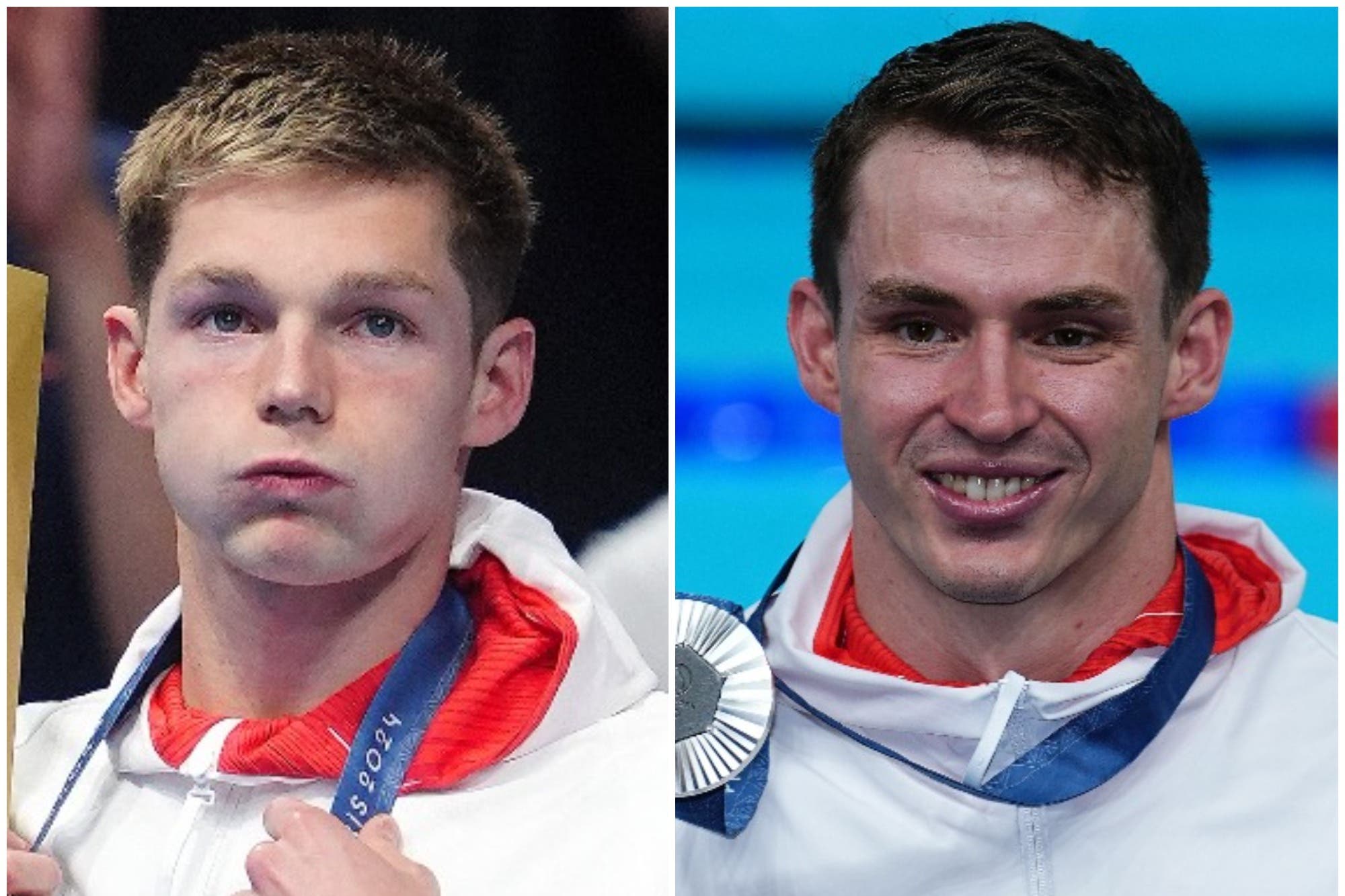 Duncan Scott (left) and Ben Proud both won silver medals (PA)