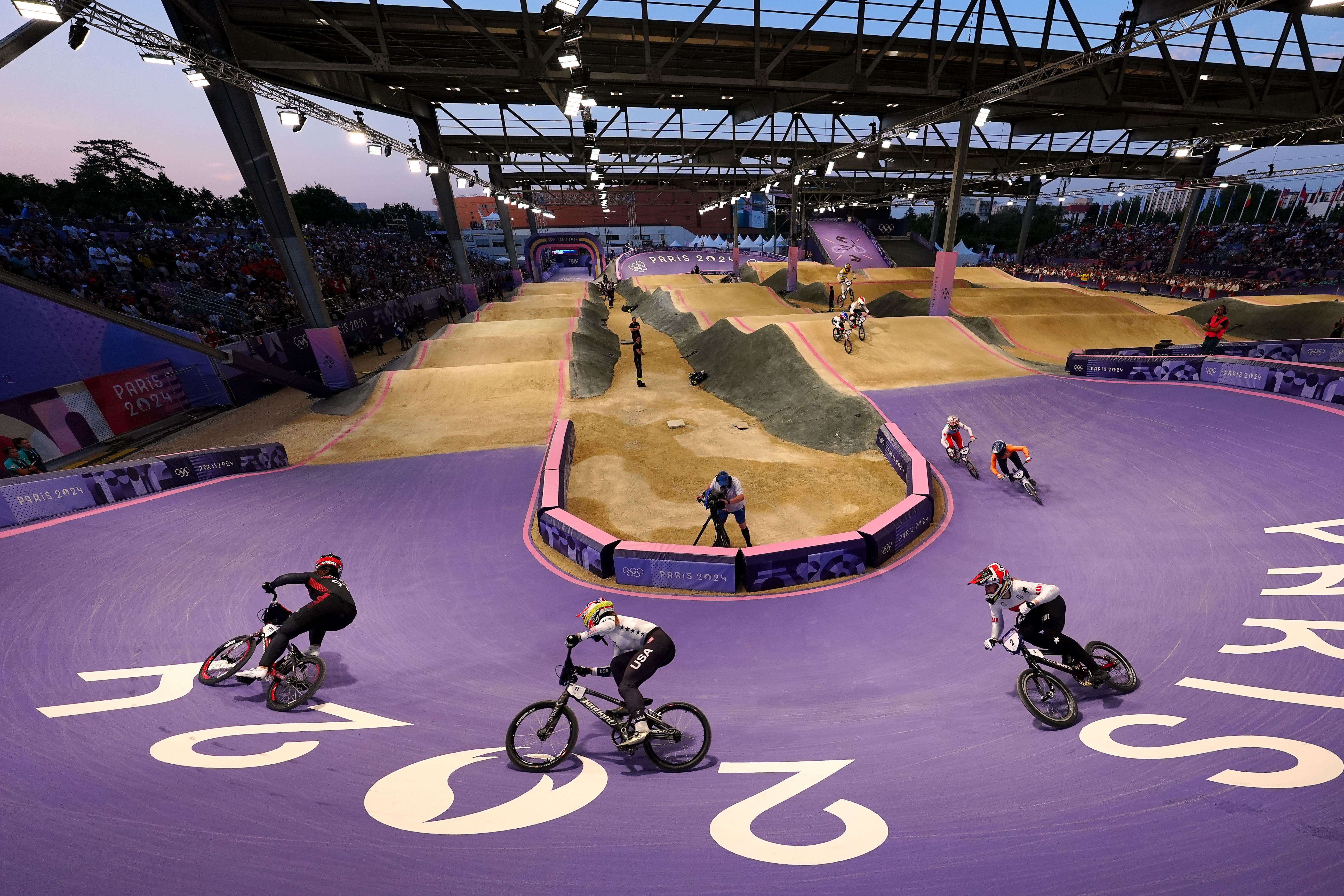 Beth Shriever, left, lost her Olympic BMX racing title on Friday night (David Davies/PA)