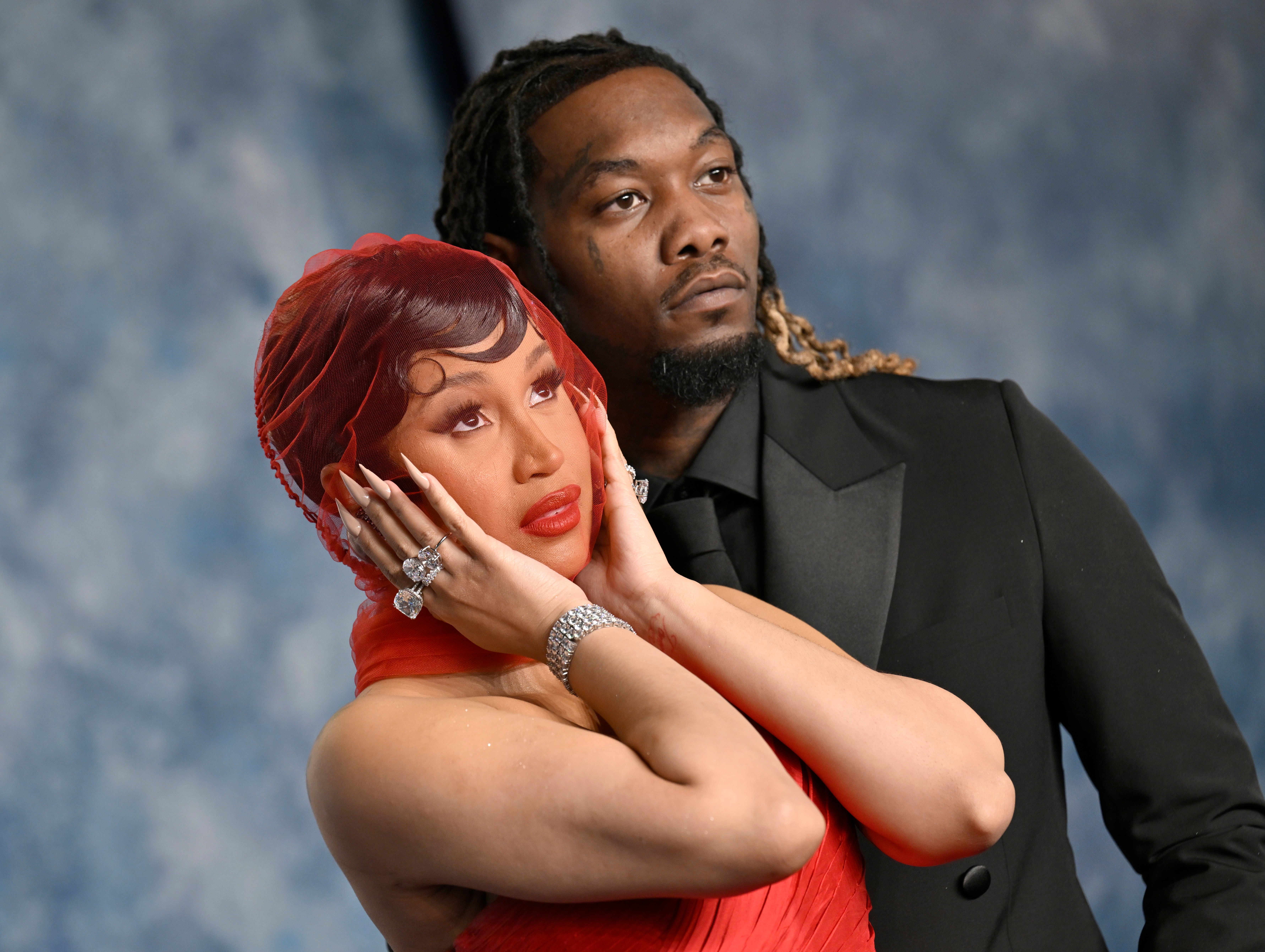 Cardi B (left) and Offset have three children together