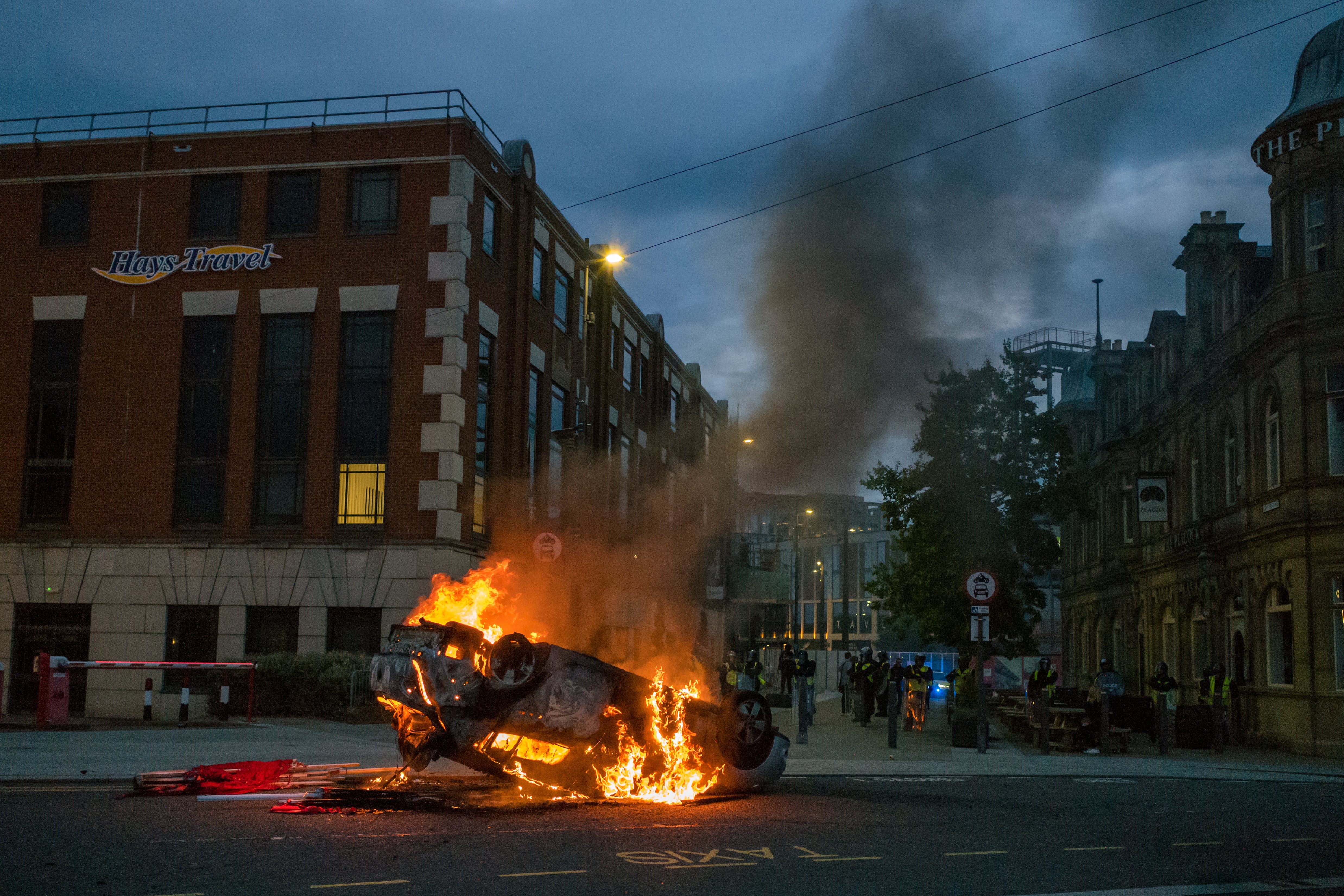 Violence broke out between groups in cities and towns such as Sunderland, Manchester, Leeds, Stoke, Hull