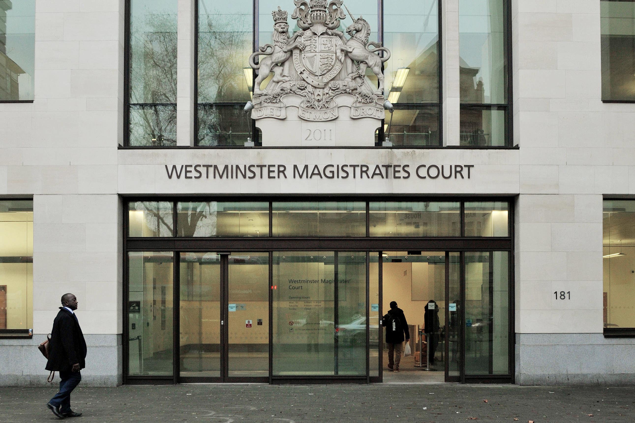 The alleged attack targeted a property ‘owned by a Ukrainian’, Westminster Magistrates’ Court heard (Nick Ansell/PA)