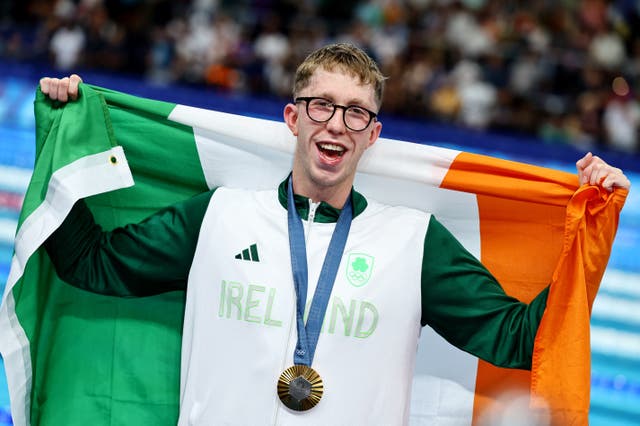 <p>Simone Biles? Nope, check again, it’s Irish swimmer Daniel Wiffen </p>