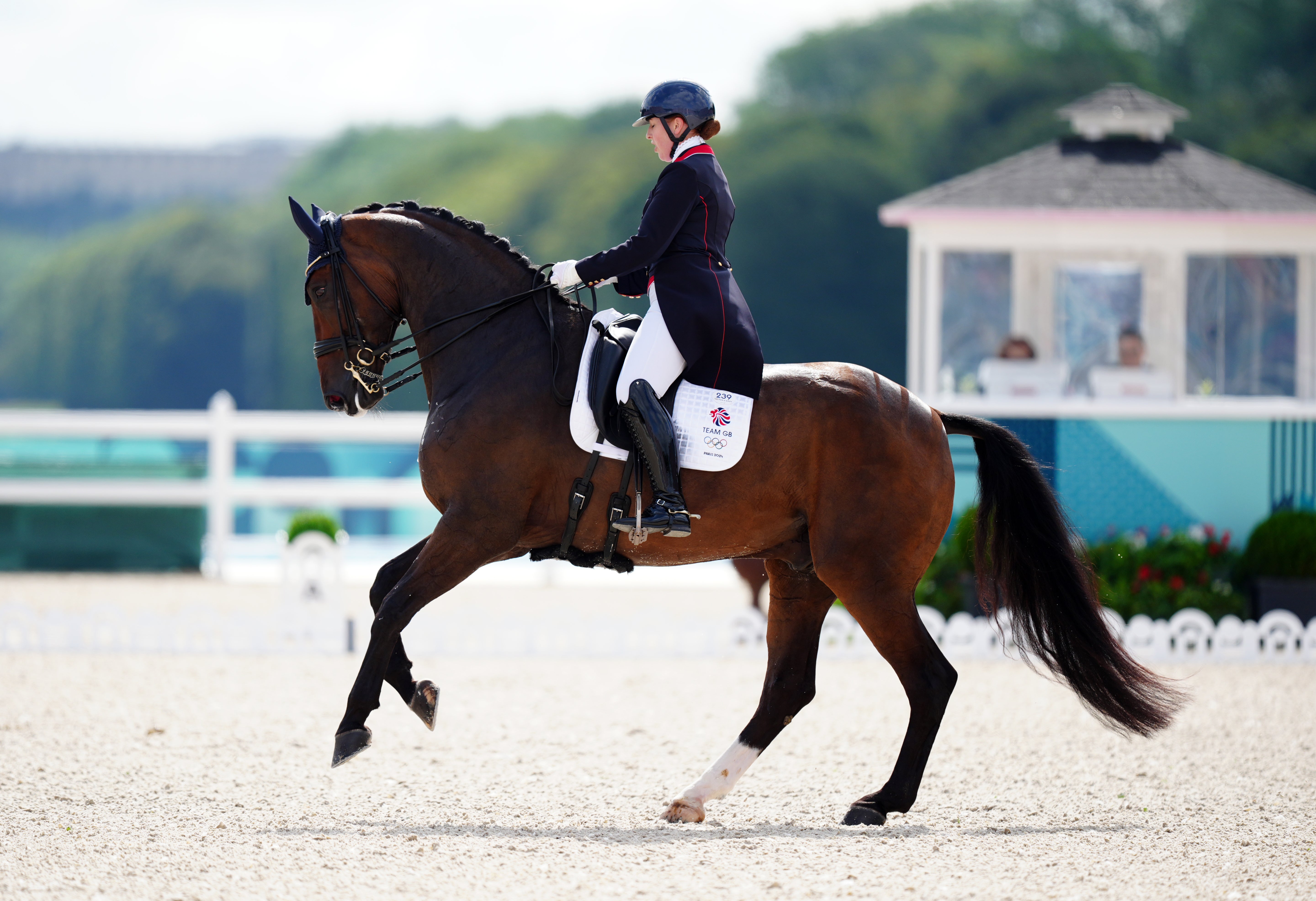 Becky Moody, riding Jagerbomb, was Charlotte Dujardin’s replacement in the Team GB squad