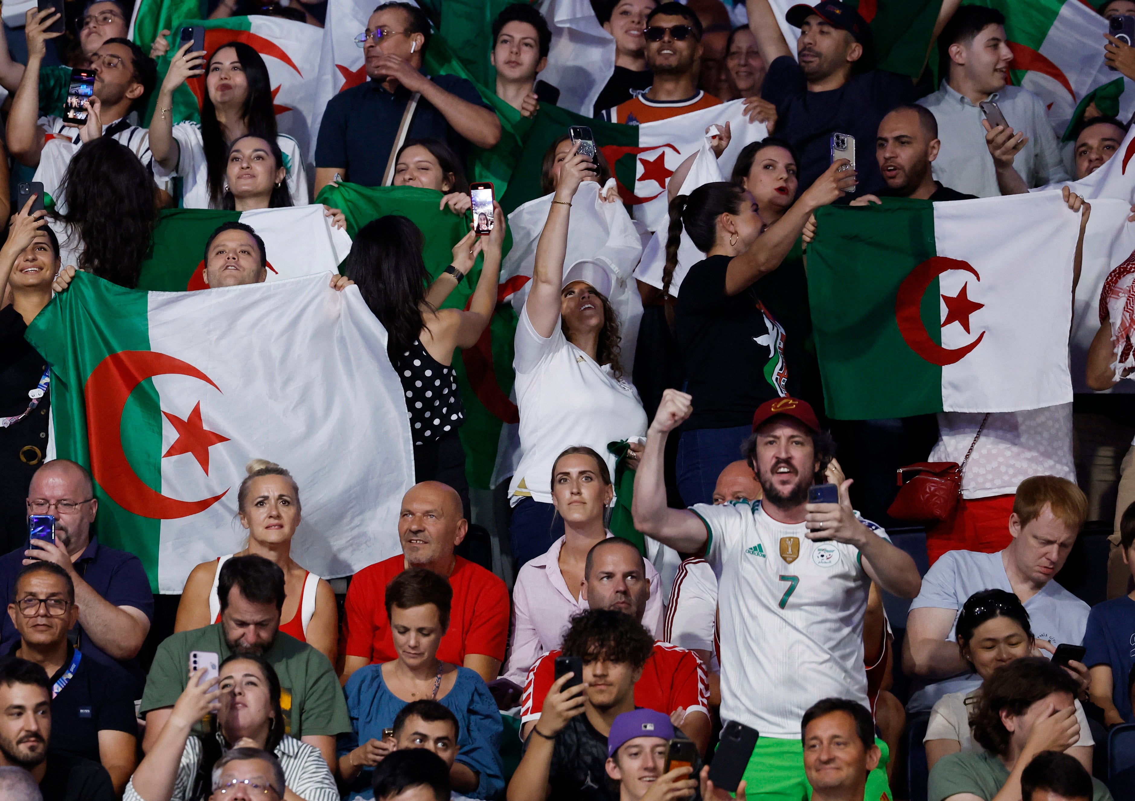 Khelif was supported by plenty of Algerian fans in Paris