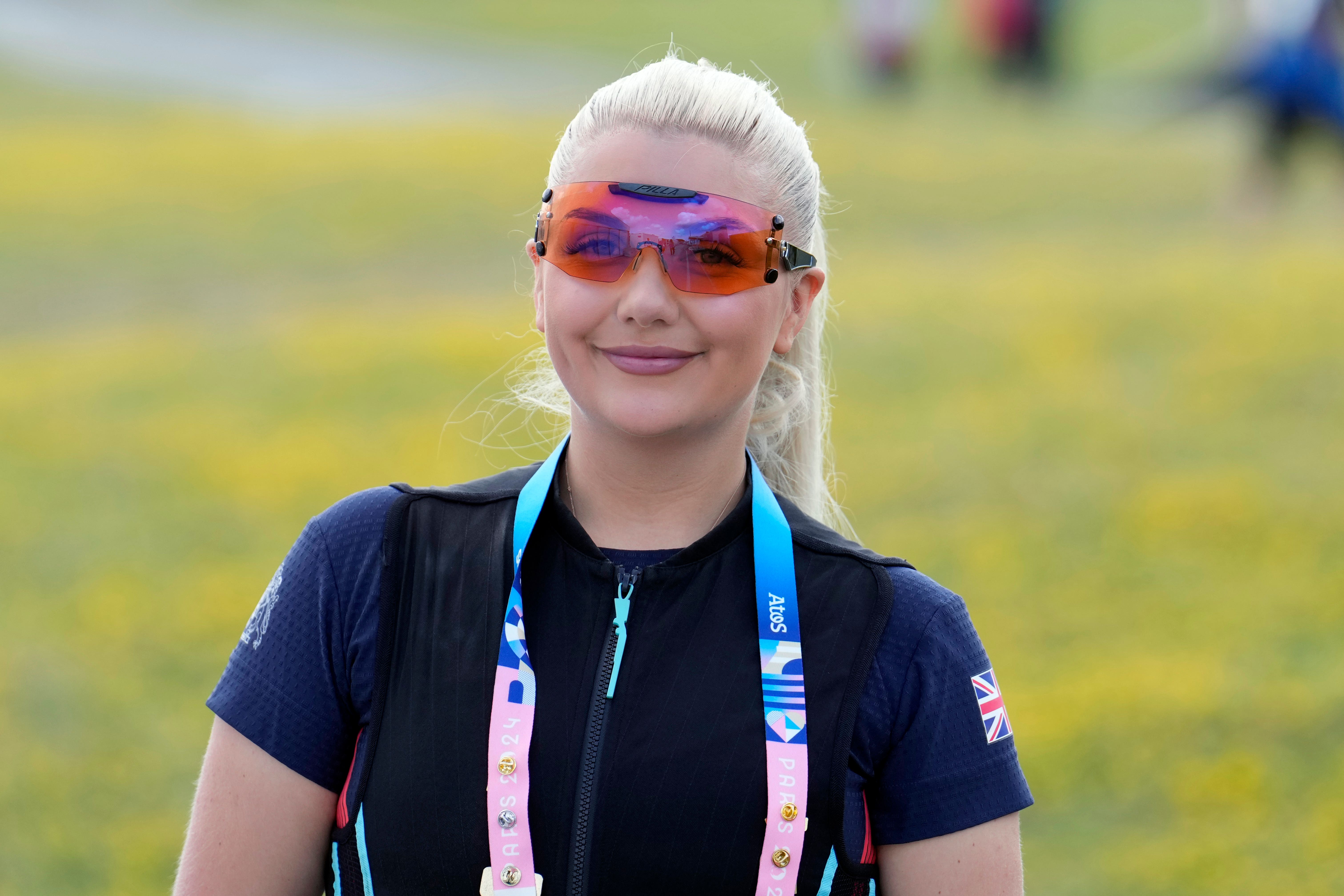 Great Britain’s Amber Rutter pictured during women’s skeet qualification (Manish Swarup/AP)