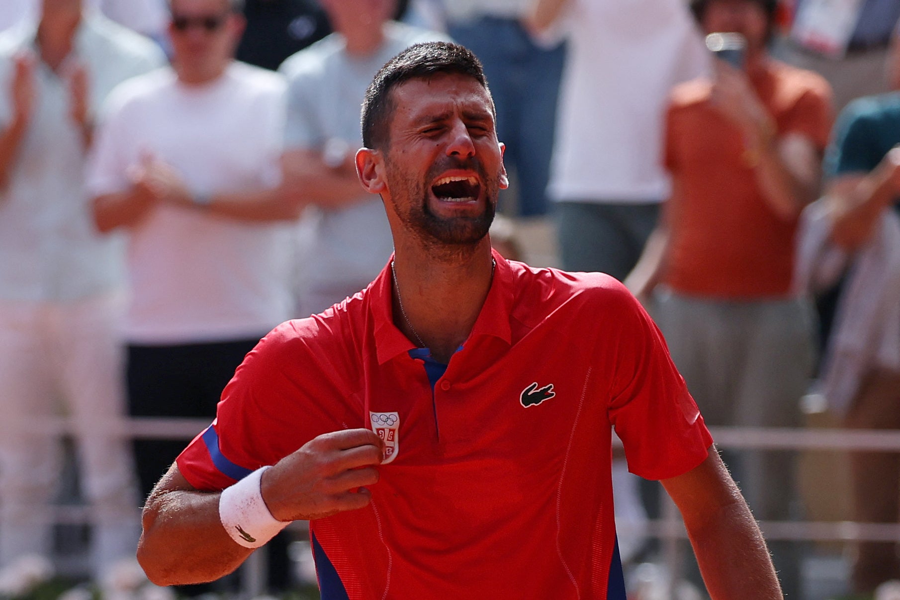 Djokovic was emotional after finally winning gold