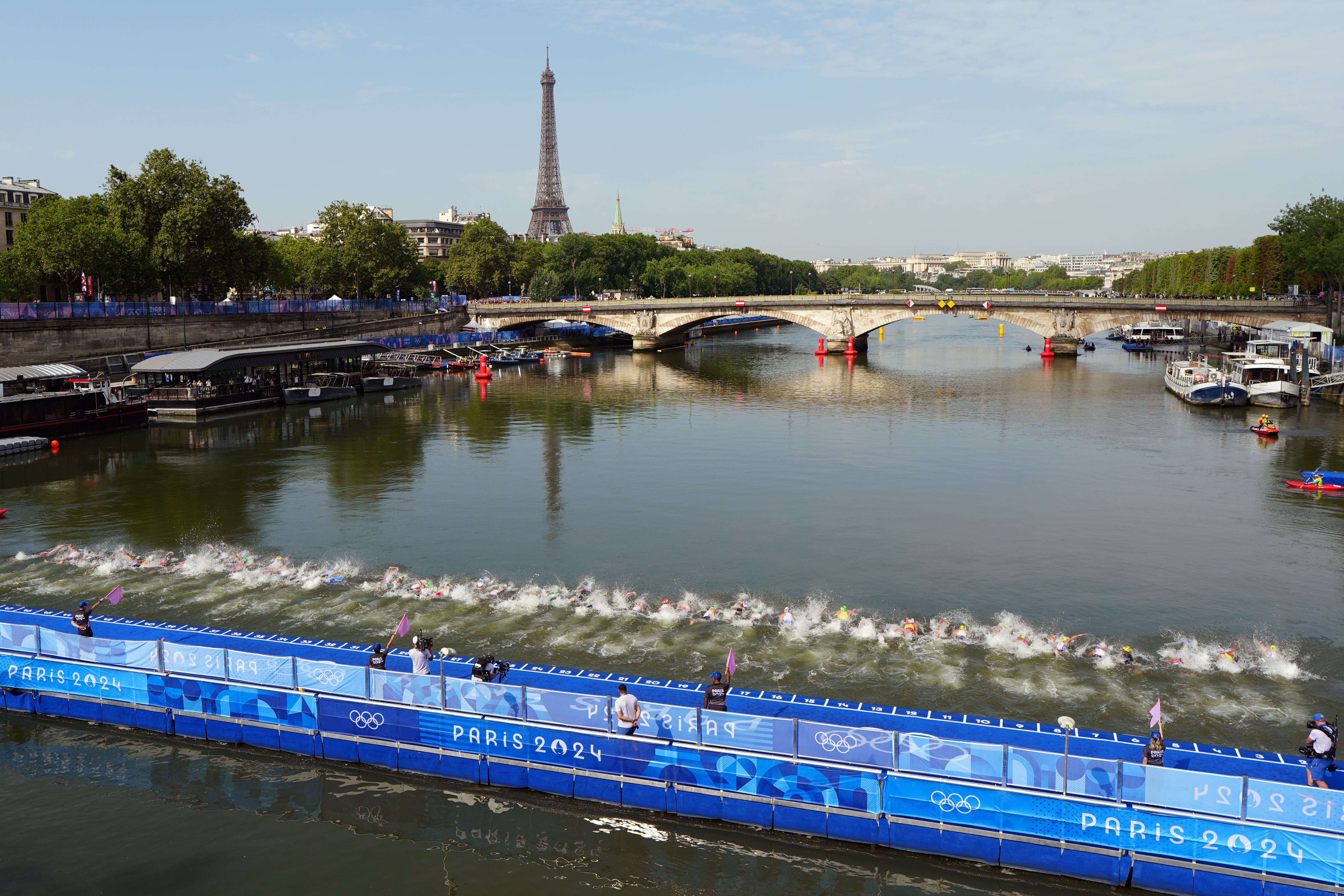 The triathlon mixed relay will still go ahead despite concerns of water quality in the River Seine (David Davies/PA)