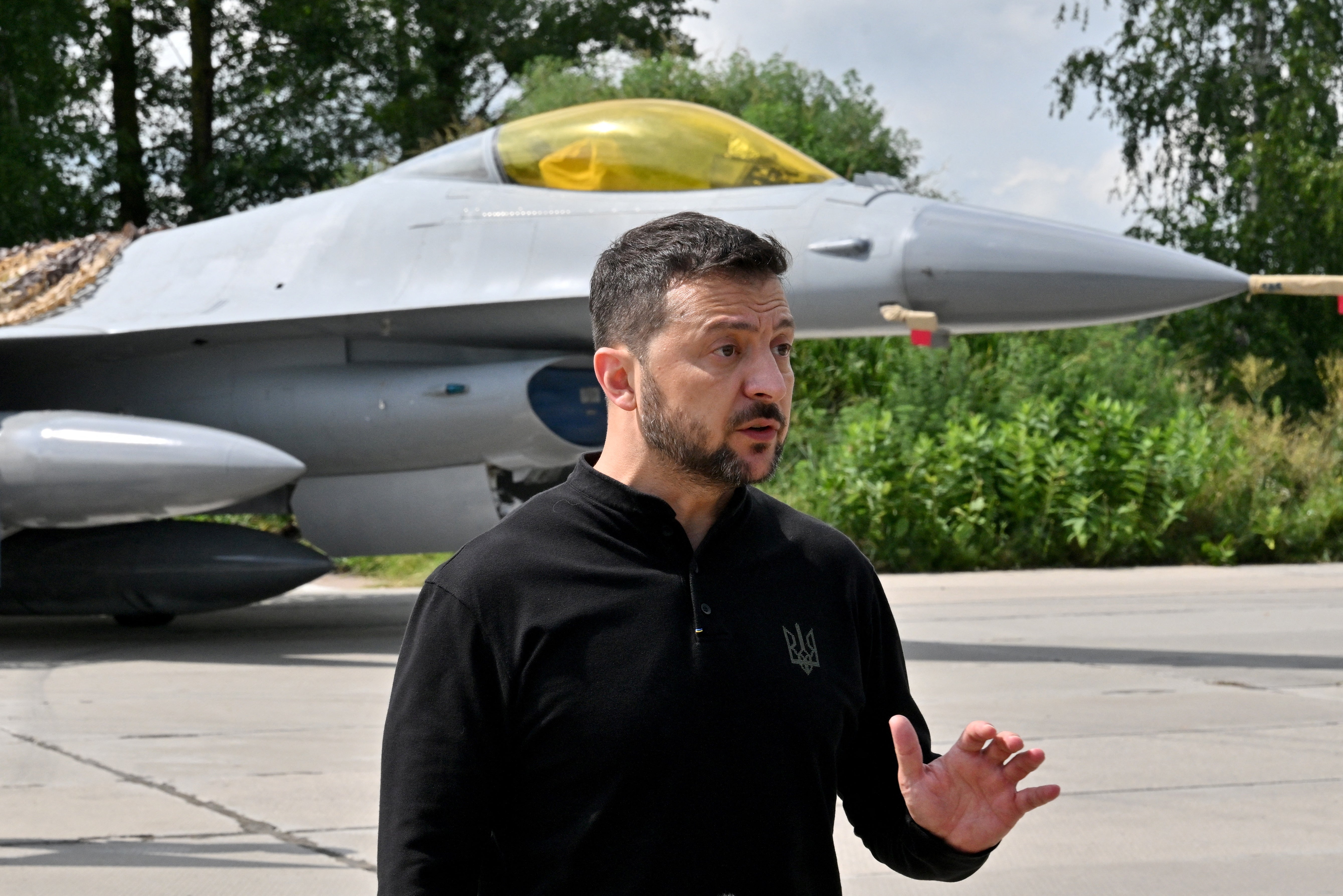 Volodymyr Zelensky said he would be submitting a plan to Washington outlining how to end the conflict (file photo)