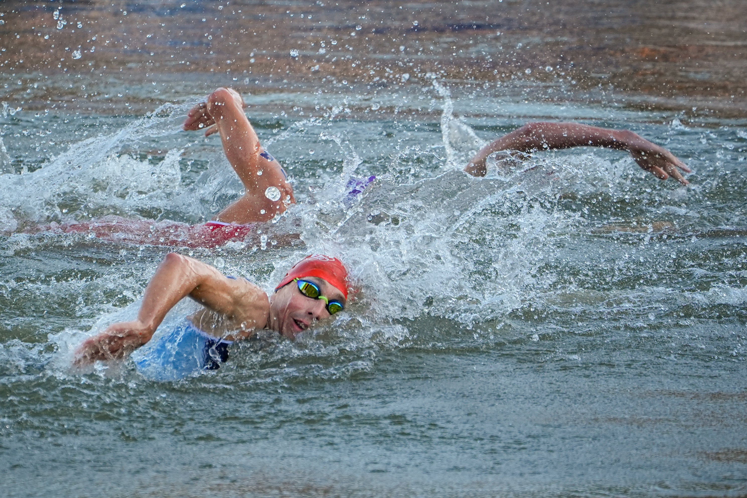 The three triathlons were able to go ahead but doubt remains over the open water swimming