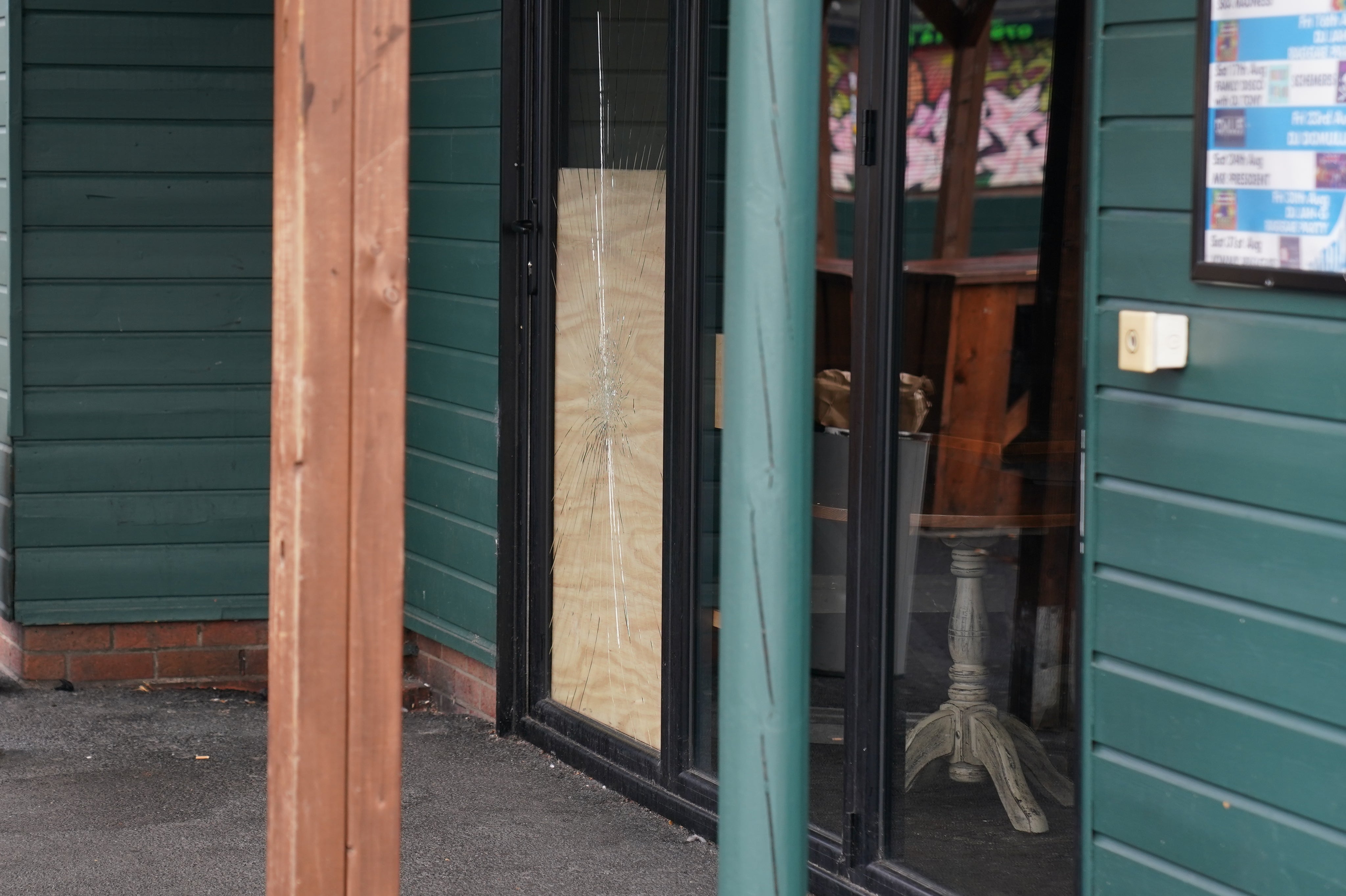 Damage at the Clumsy Swan on Stoney Lane in Yardley