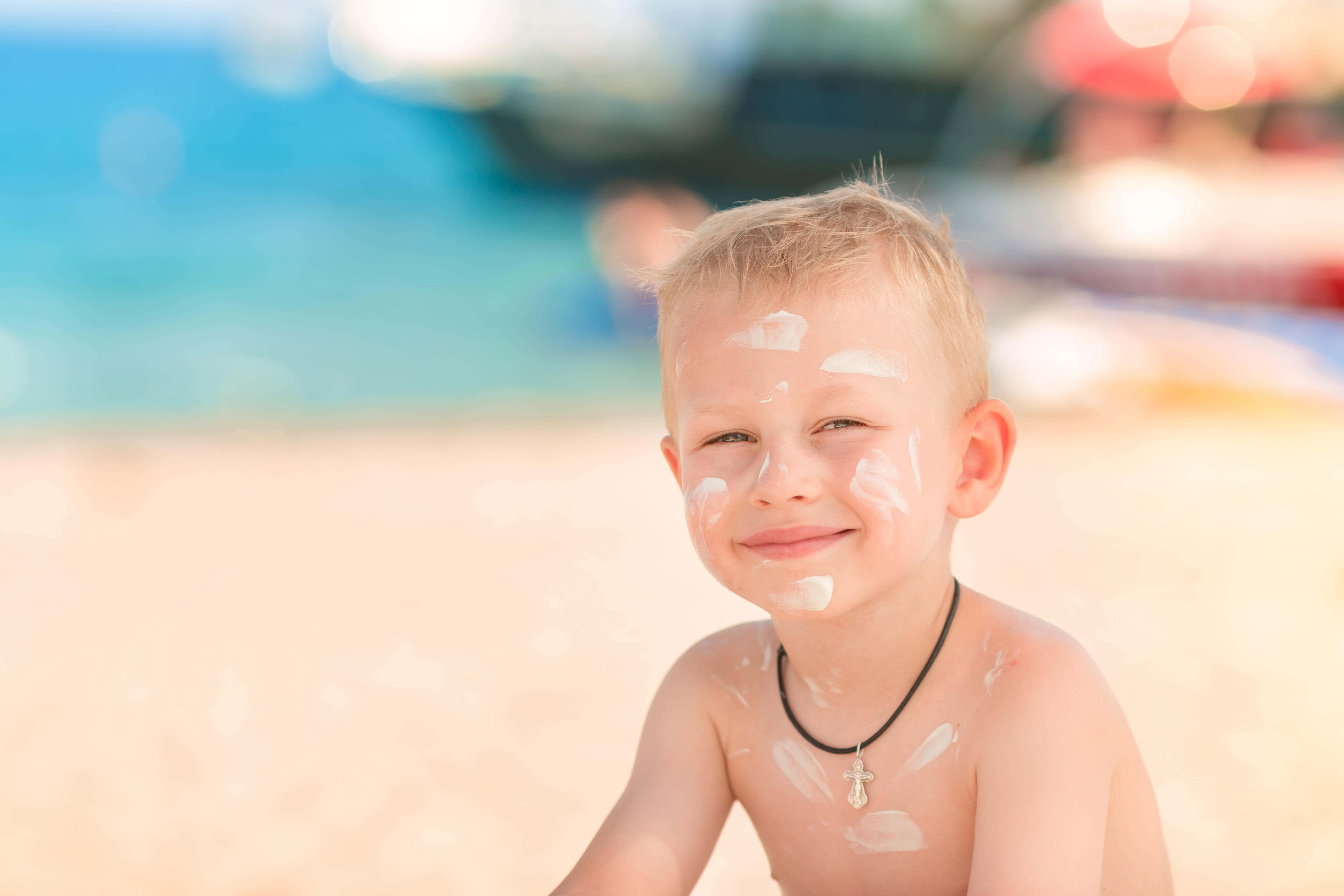 Make sure children protected, especially when UV levels are highest in the day (Alamy/PA)