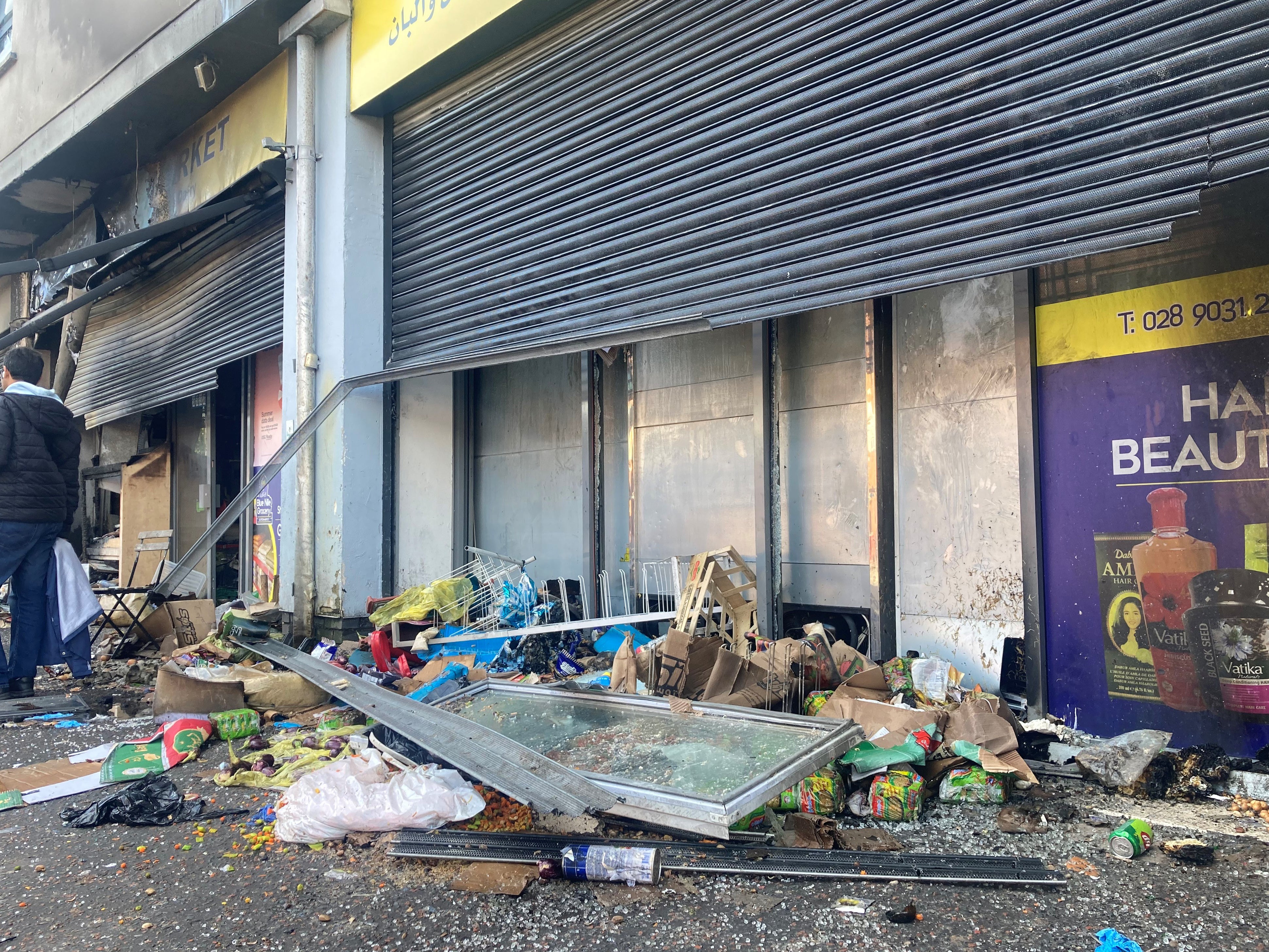 Violence erupted on Donegall Road in Belfast