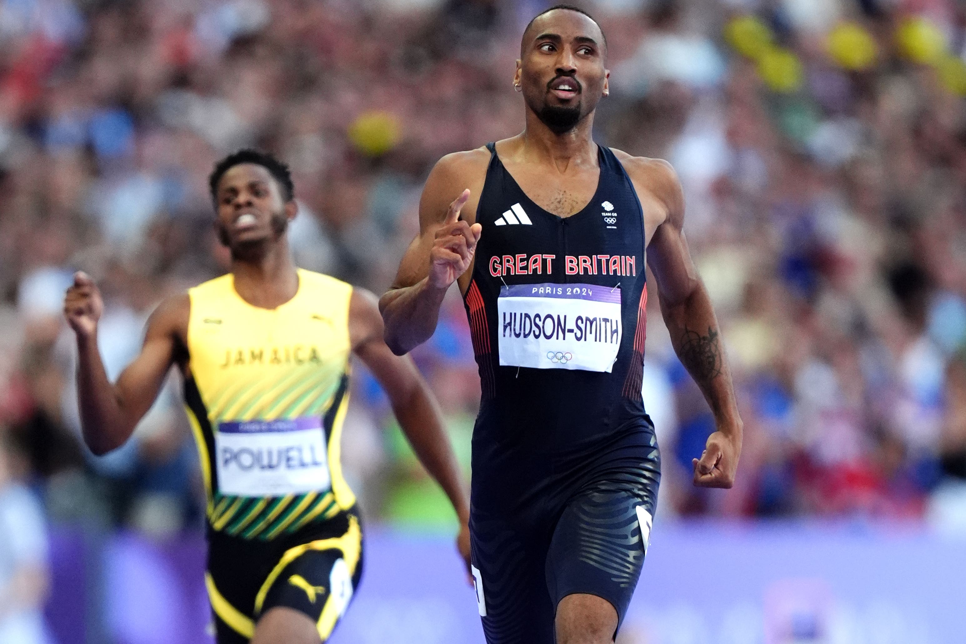 Great Britain’s Matthew Hudson-Smith wins his men’s 400 metres semi-final (John Walton/PA).