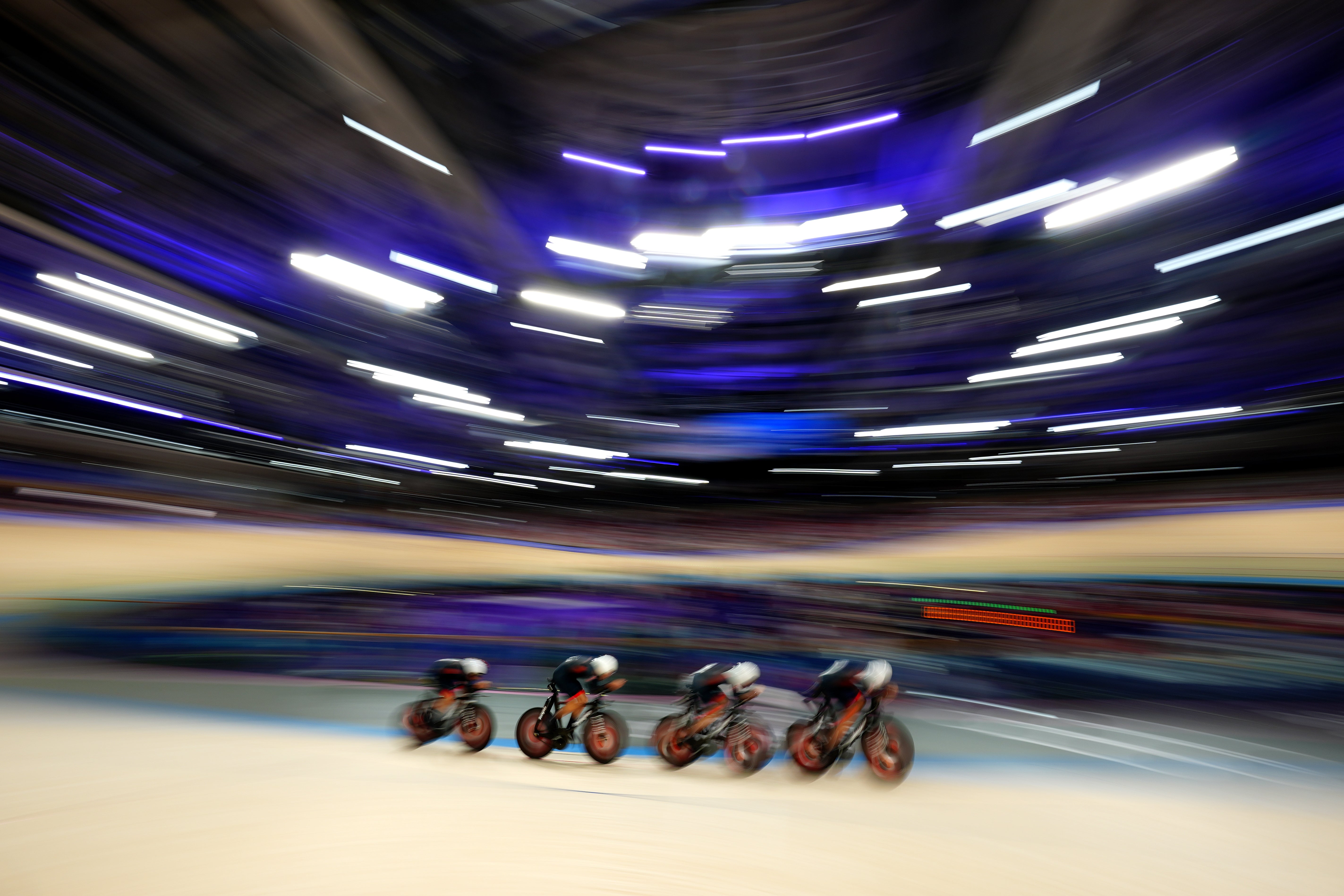 Ethan Hayter, Ollie Wood, Charlie Tanfield and Ethan Vernon speed to the final of the men’s team pursuit