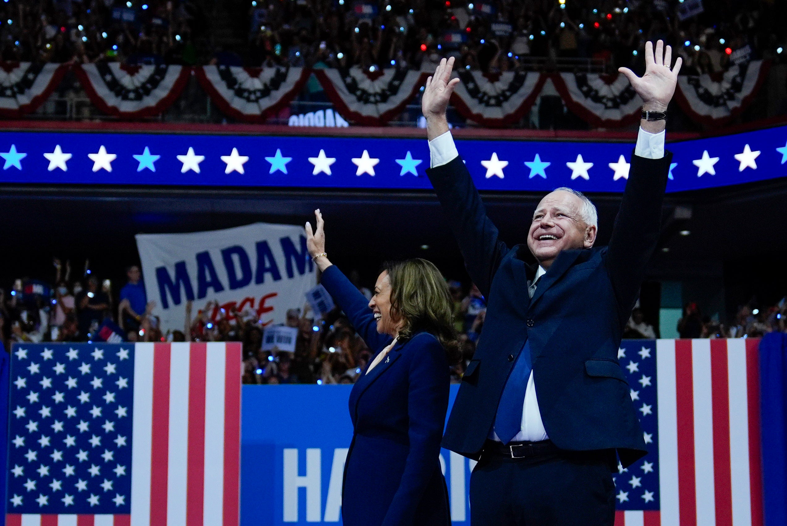 Tim Walz told a crowd in Philadelphia on August 6 that rival Donald Trump ‘doesn’t know a thing about service’