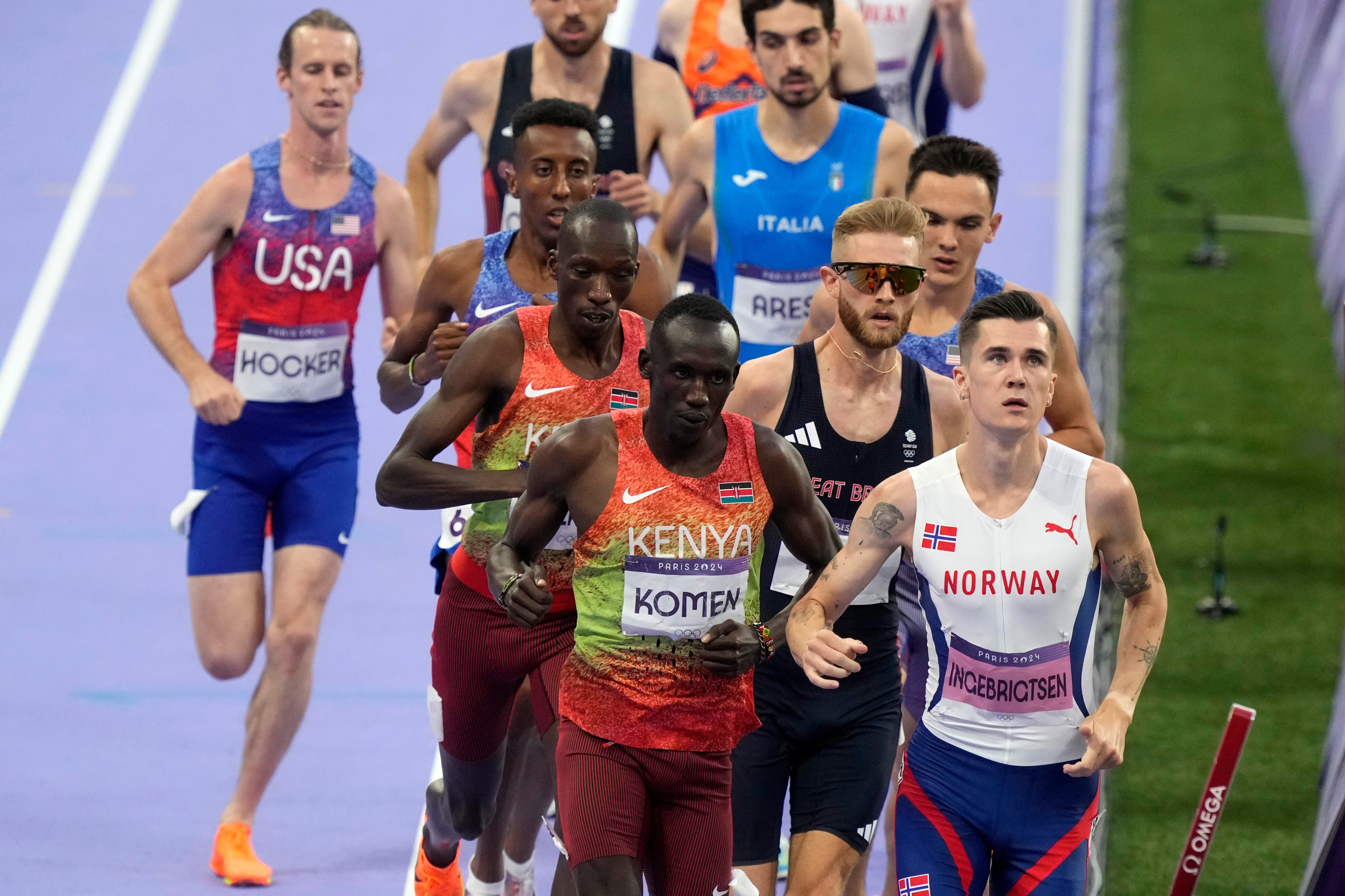 Ingebrigtsen in action in the 1500m