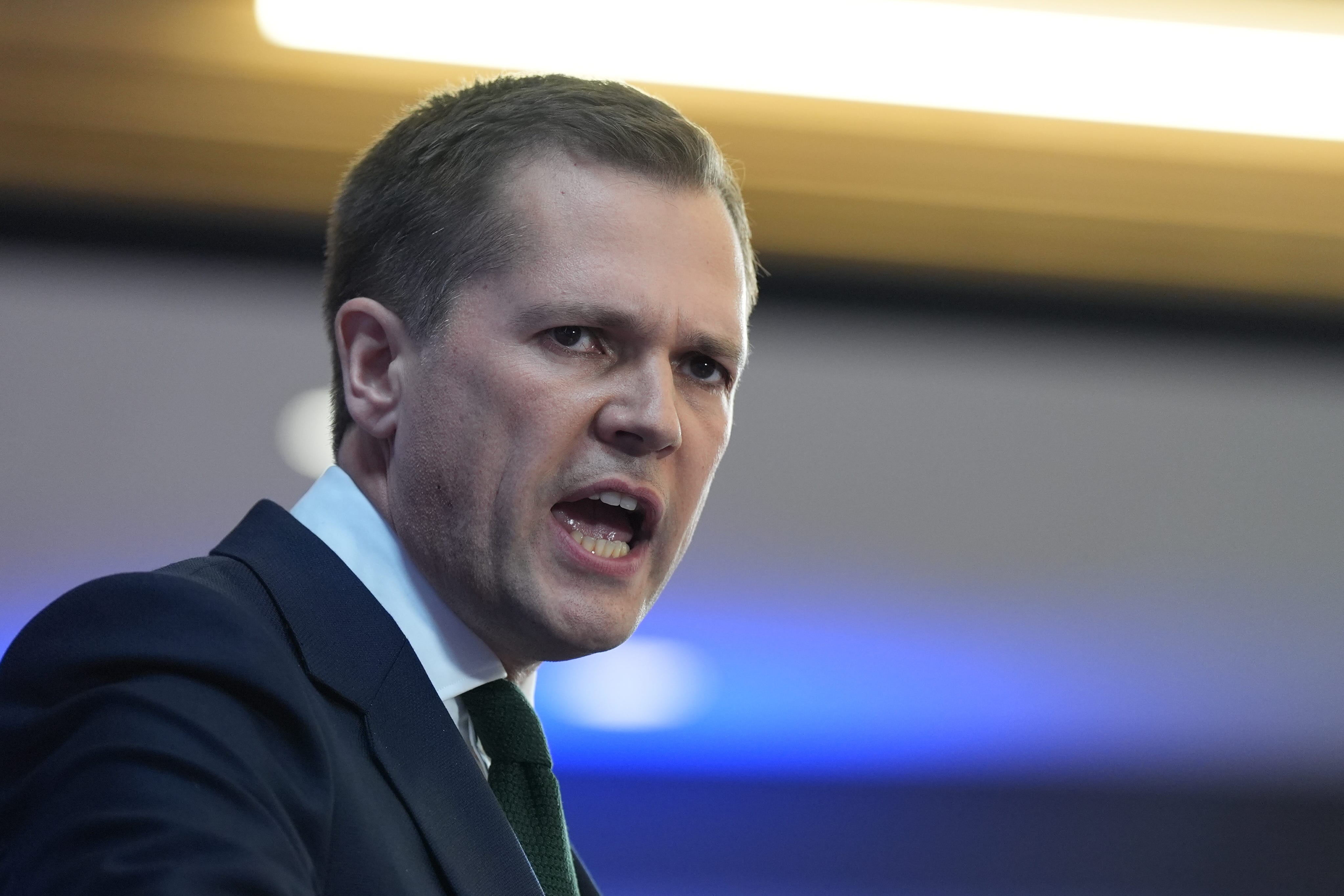 Tory leadership hopeful Robert Jenrick has accused Sir Keir Starmer of not being ‘as clear as he could be’ that some of the disorder plaguing Britain’s streets emanated from ‘sectarian gangs’ (Jacob King/PA)