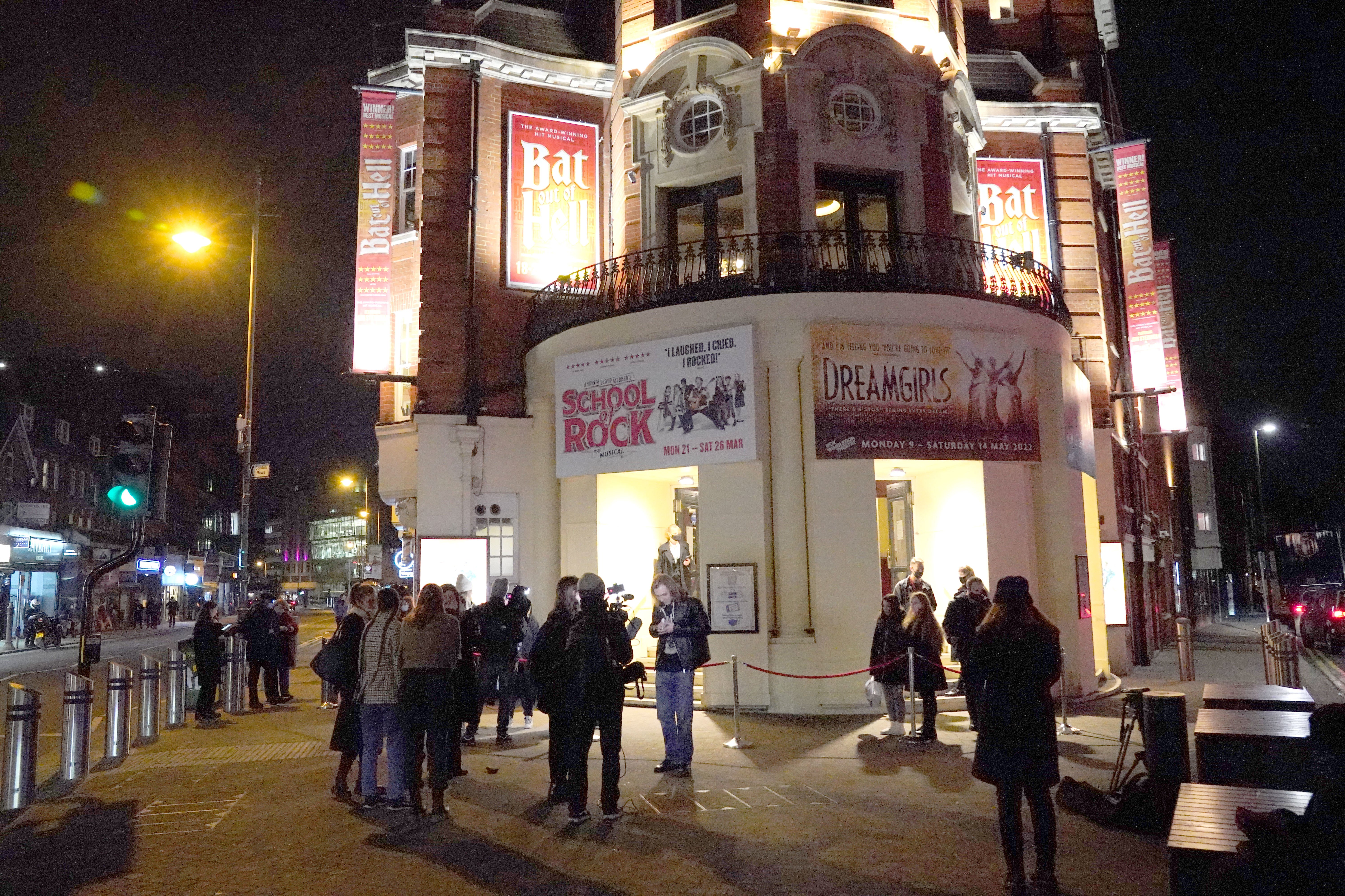 There was reportedly a large police presence outside the theatre.