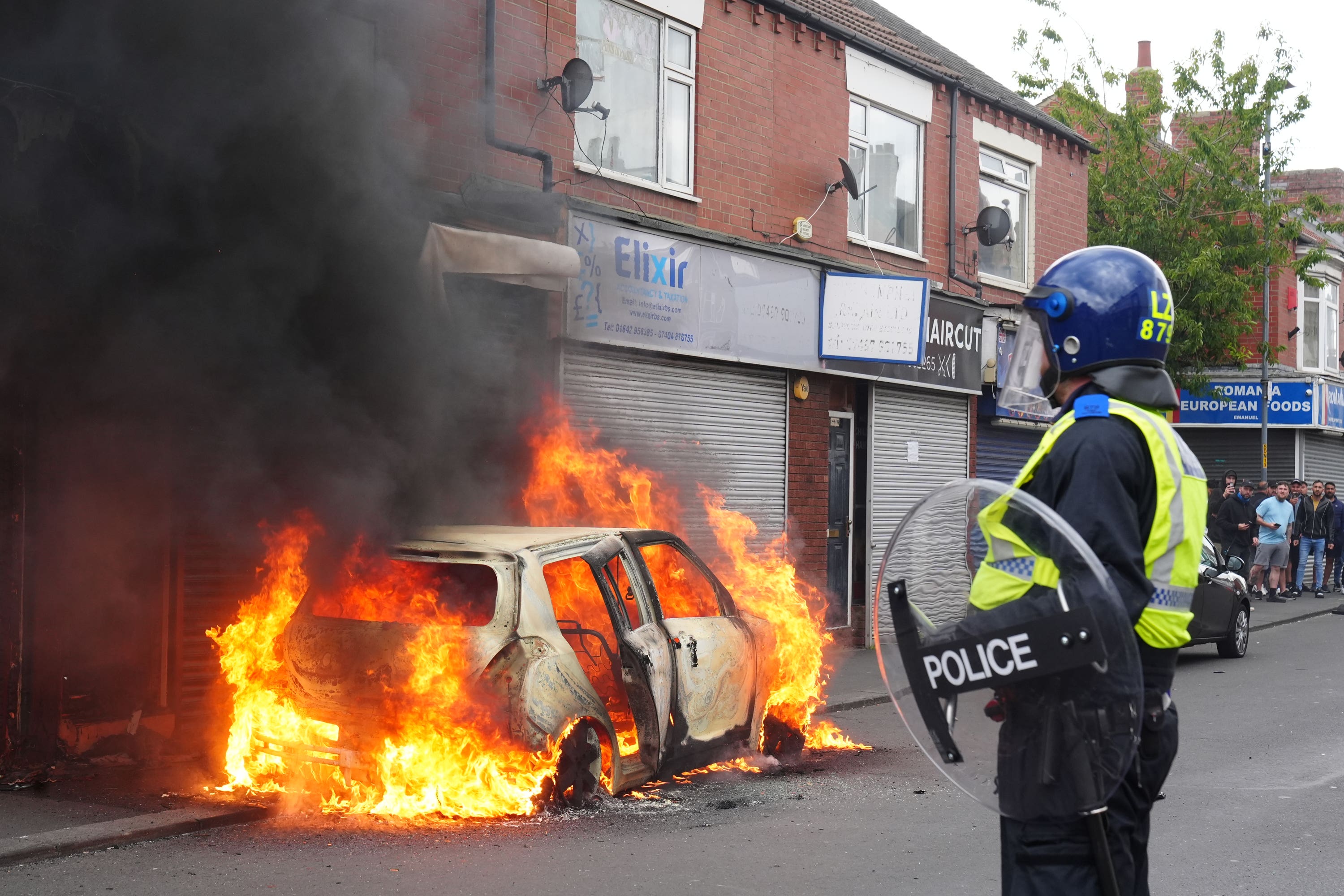 Property was damaged during the riots