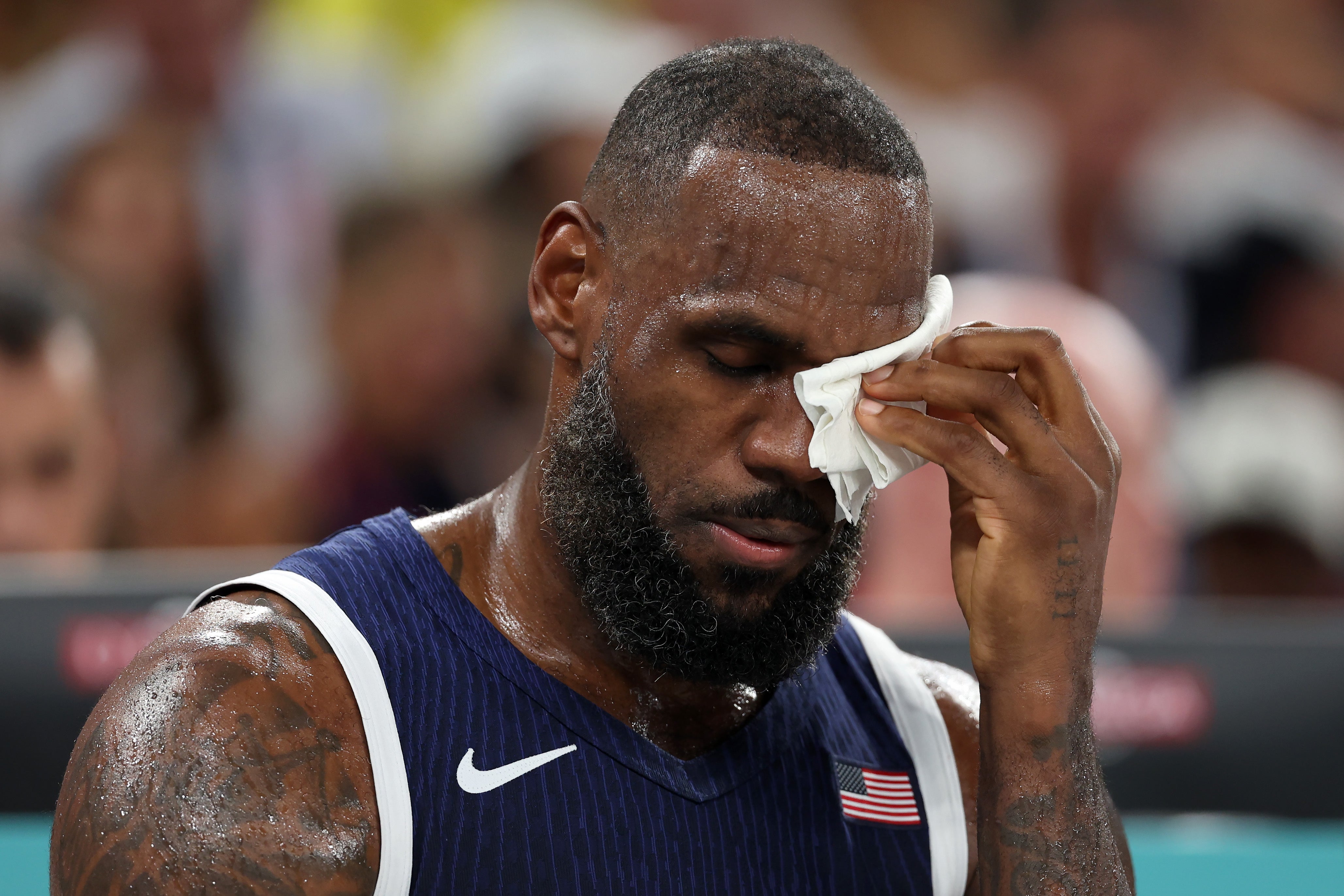 LeBron James needed stitches after sustaining an injury