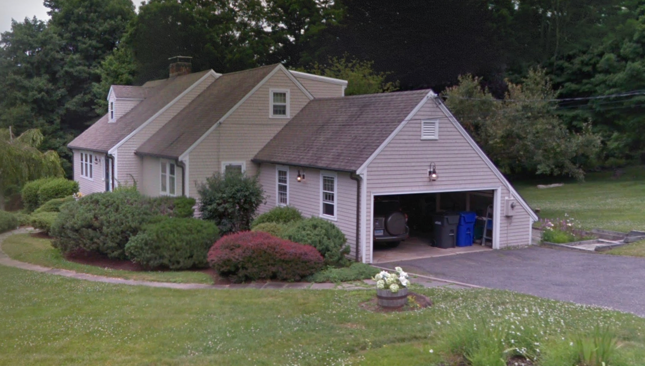 The scene of the first murder in the sleepy Connecticut town of Ridgefield in 21 years