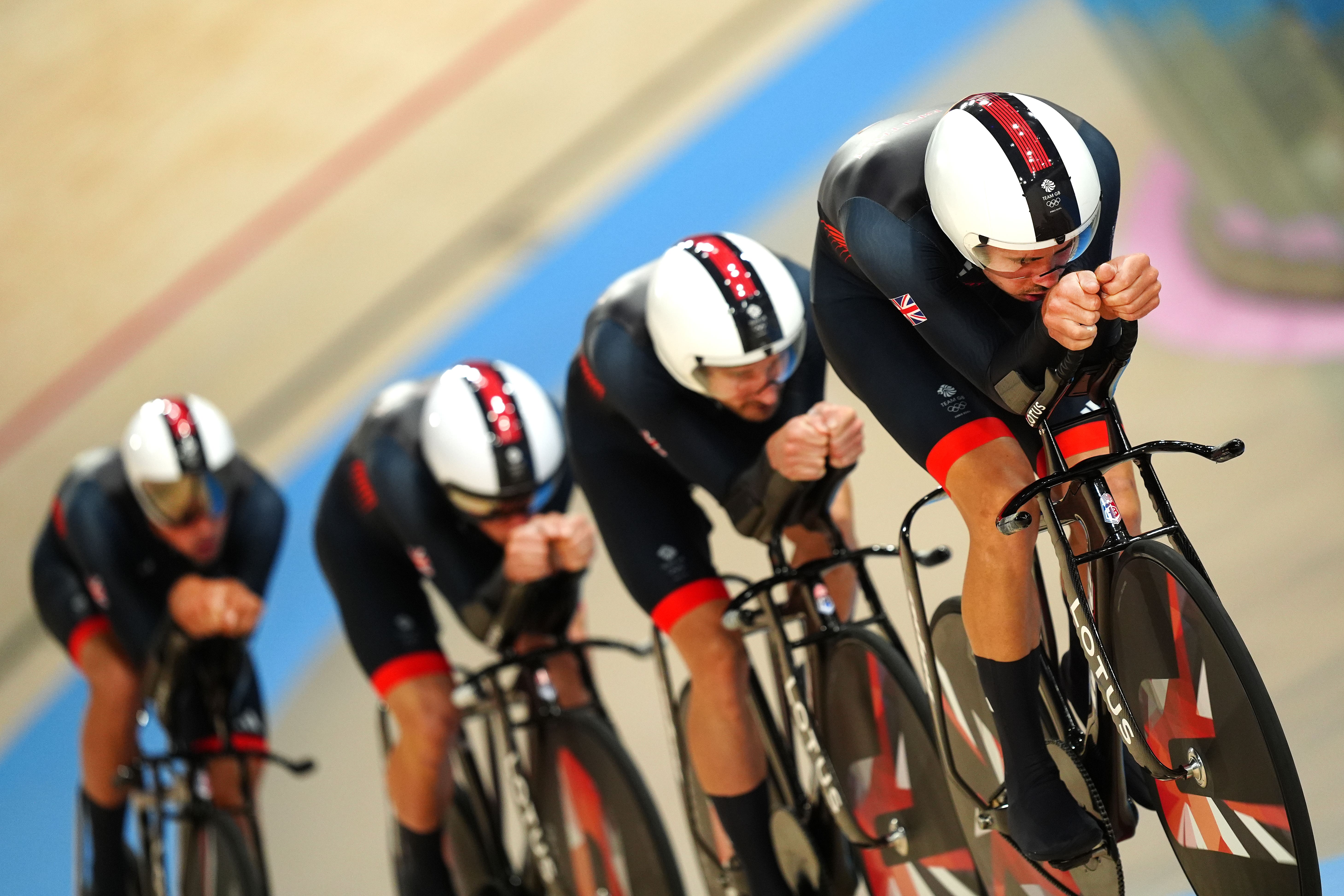 Ethan Hayter, Daniel Bingham, Charlie Tanfield and Ethan Vernon claimed Team GB’s 1,000th medal (David Davies/PA)