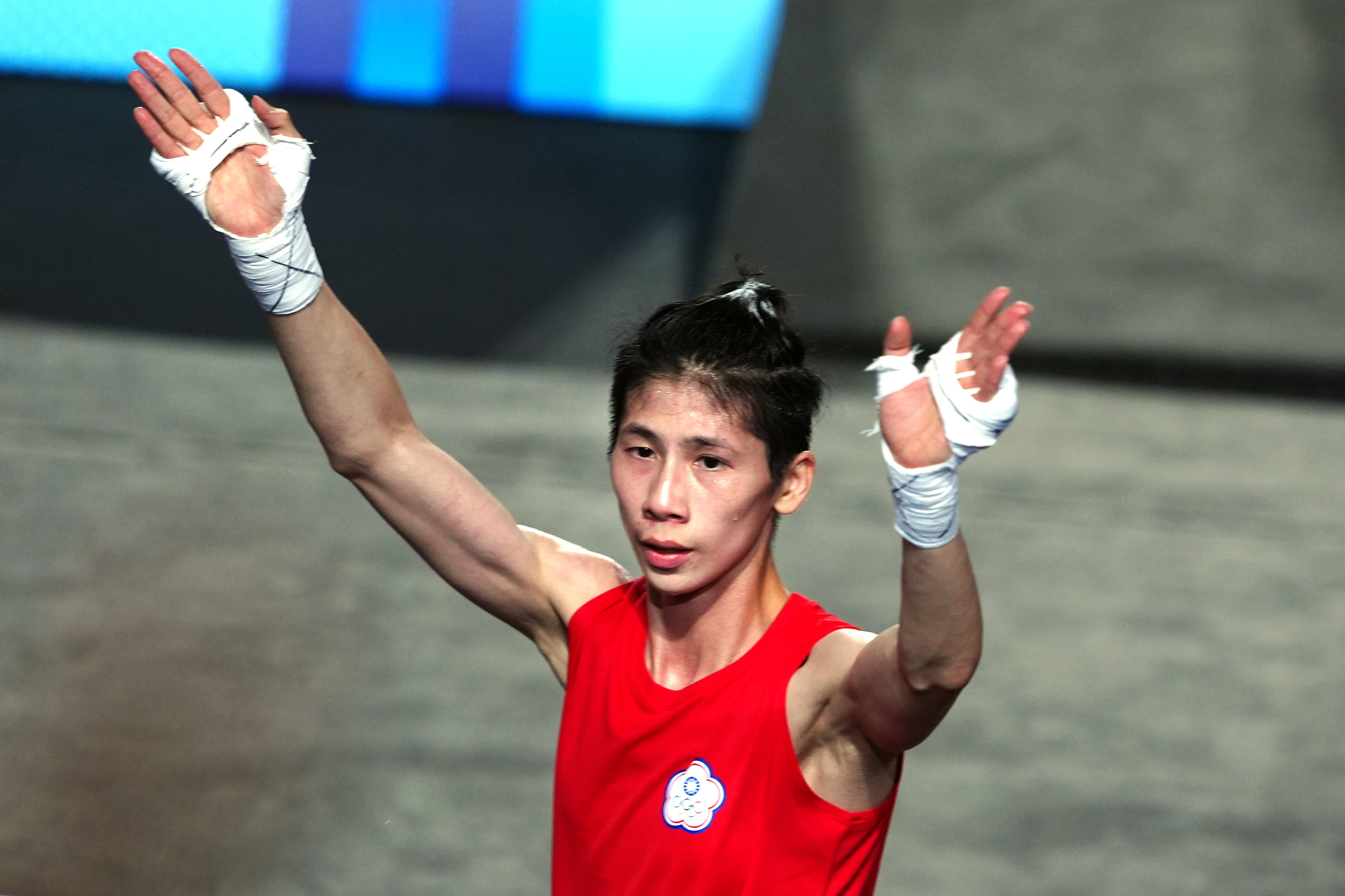 Lin Yu-ting will advance to the featherweight final