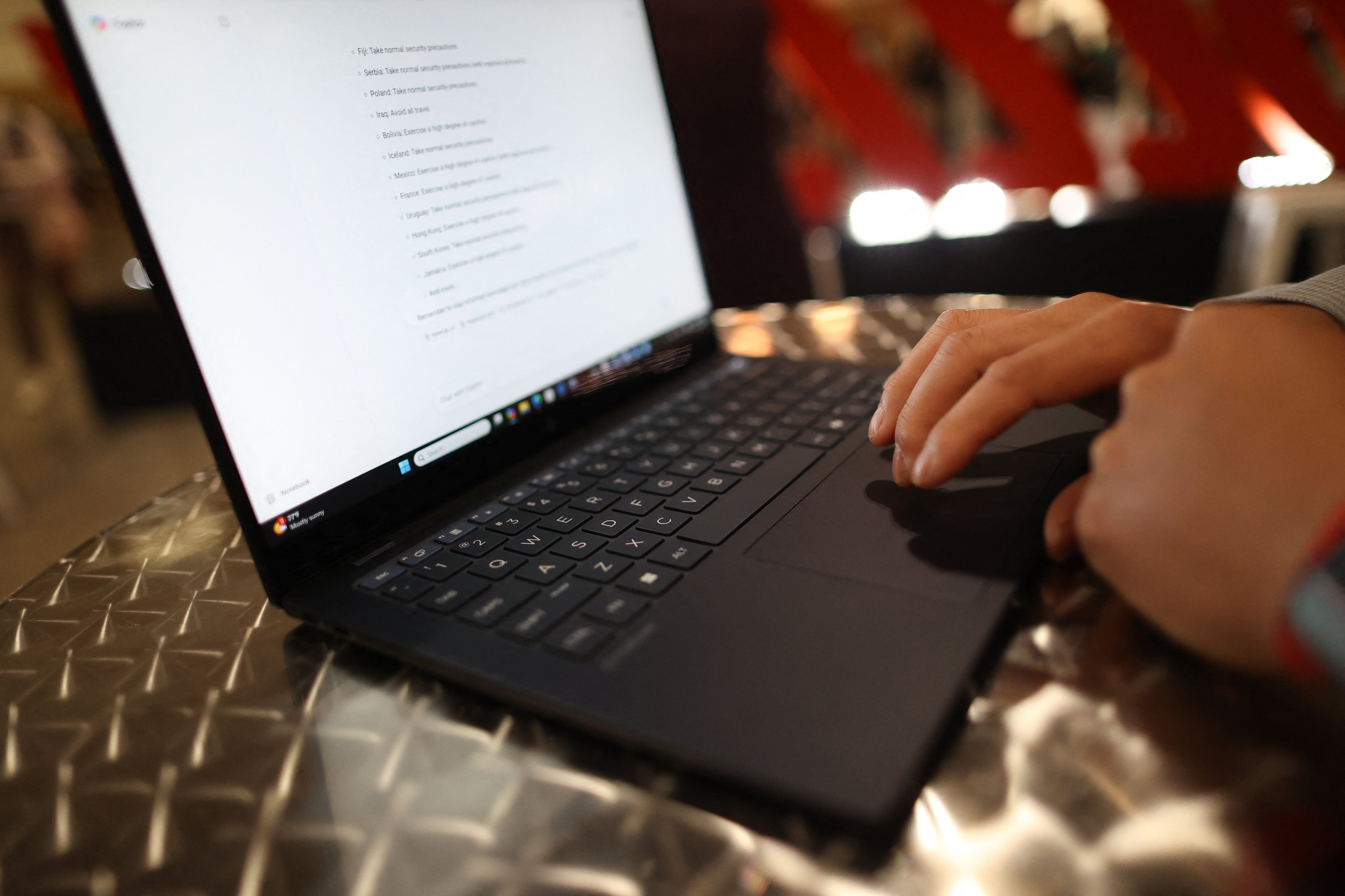 HP’s new Snapdragon Elite X powered laptop is used during a demonstration at the 2024 Collision tech conference