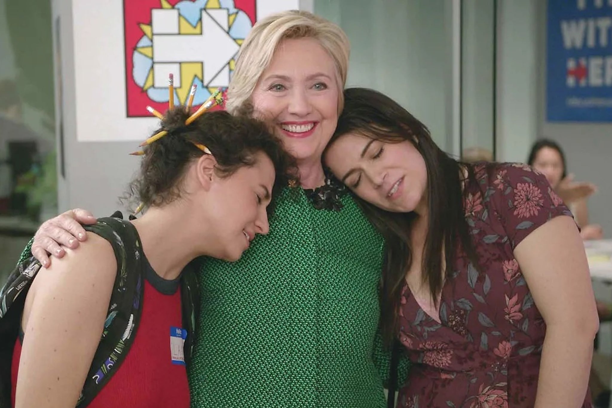 Hillary Clinton makes a cameo in ‘Broad City’ opposite Glazer and Abbi Jacobson