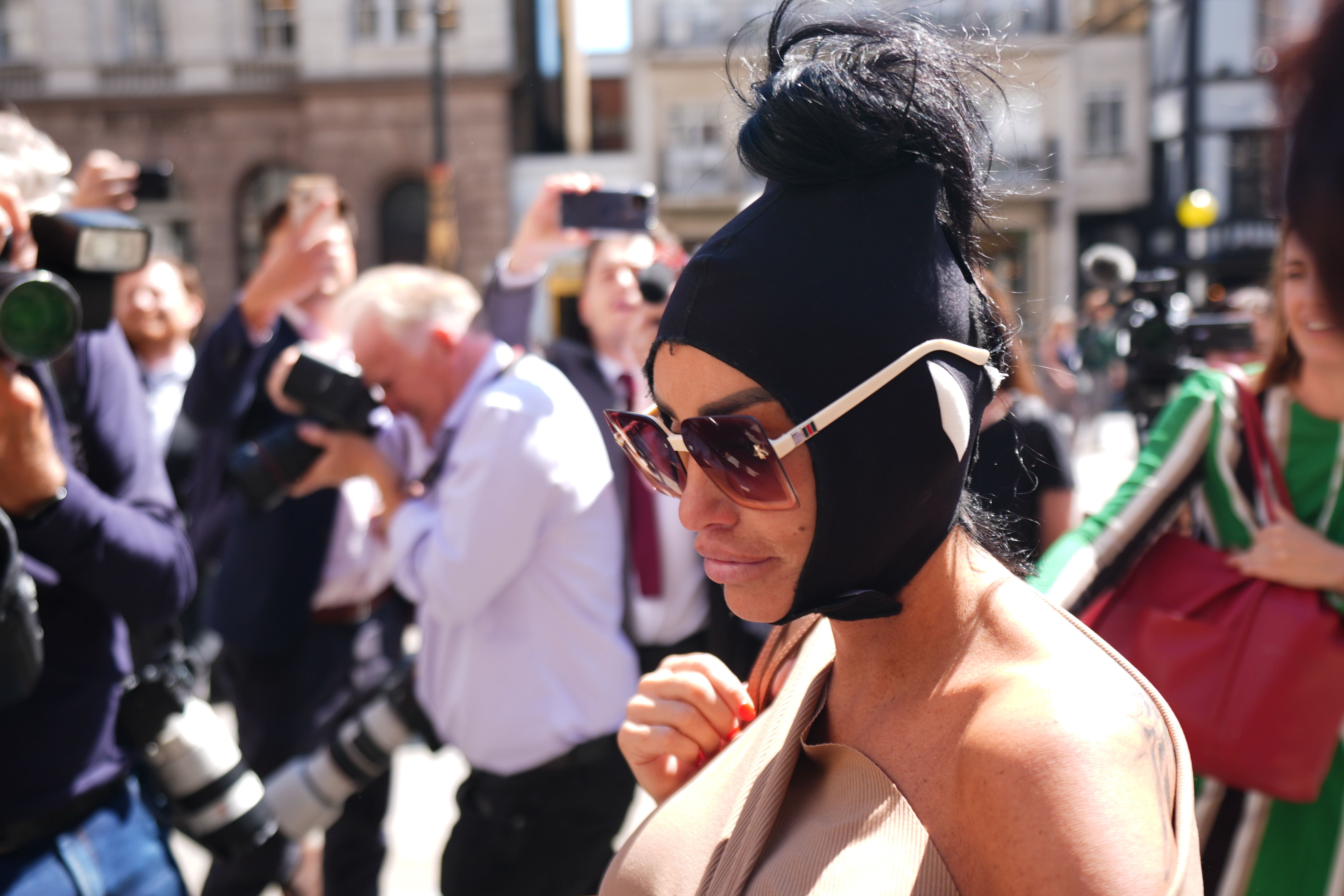 Former glamour model Katie Price arriving at the Royal Courts of Justice (PA)