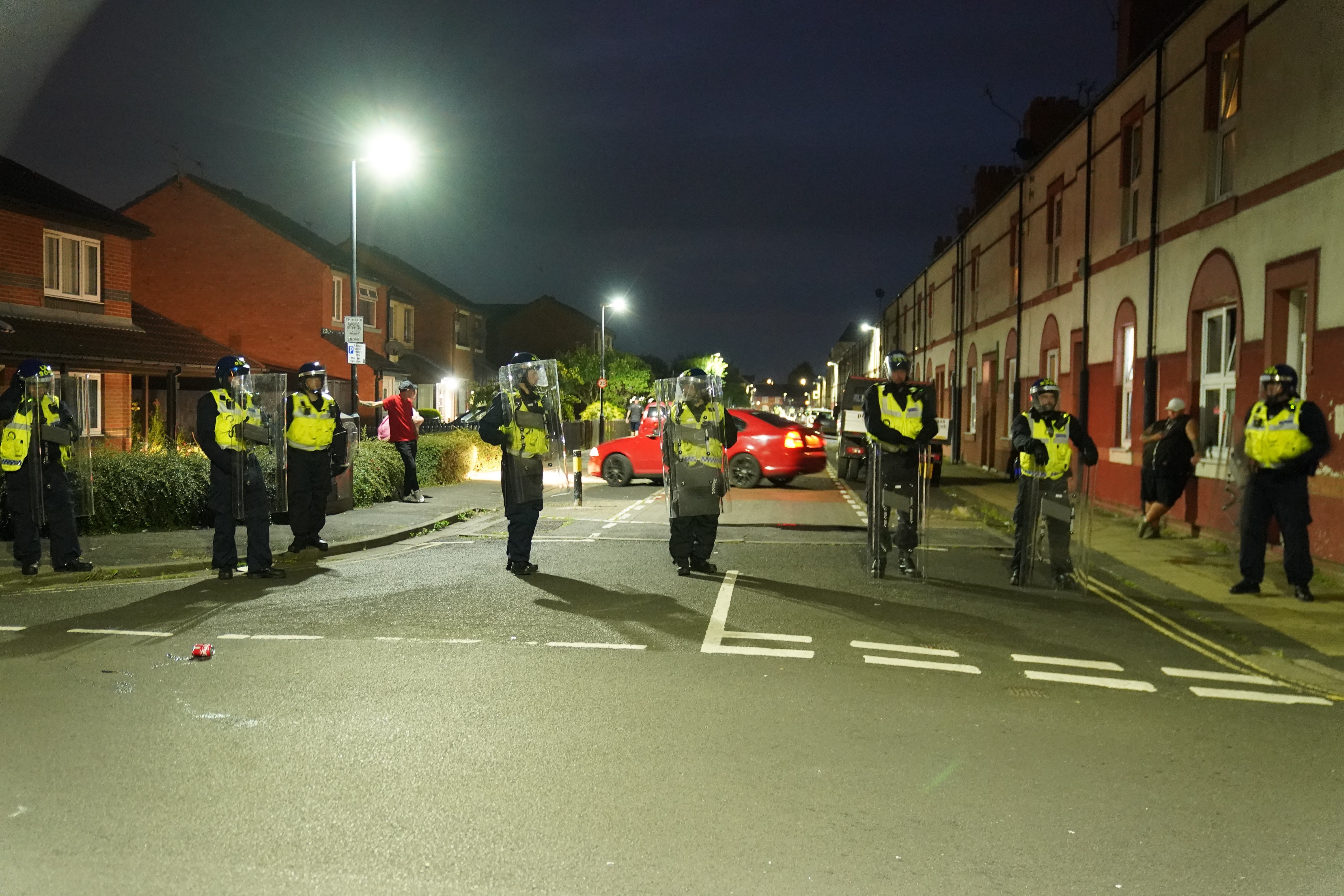 Scenes of disorder have broke out across parts of the UK (Owen Humphreys/PA)