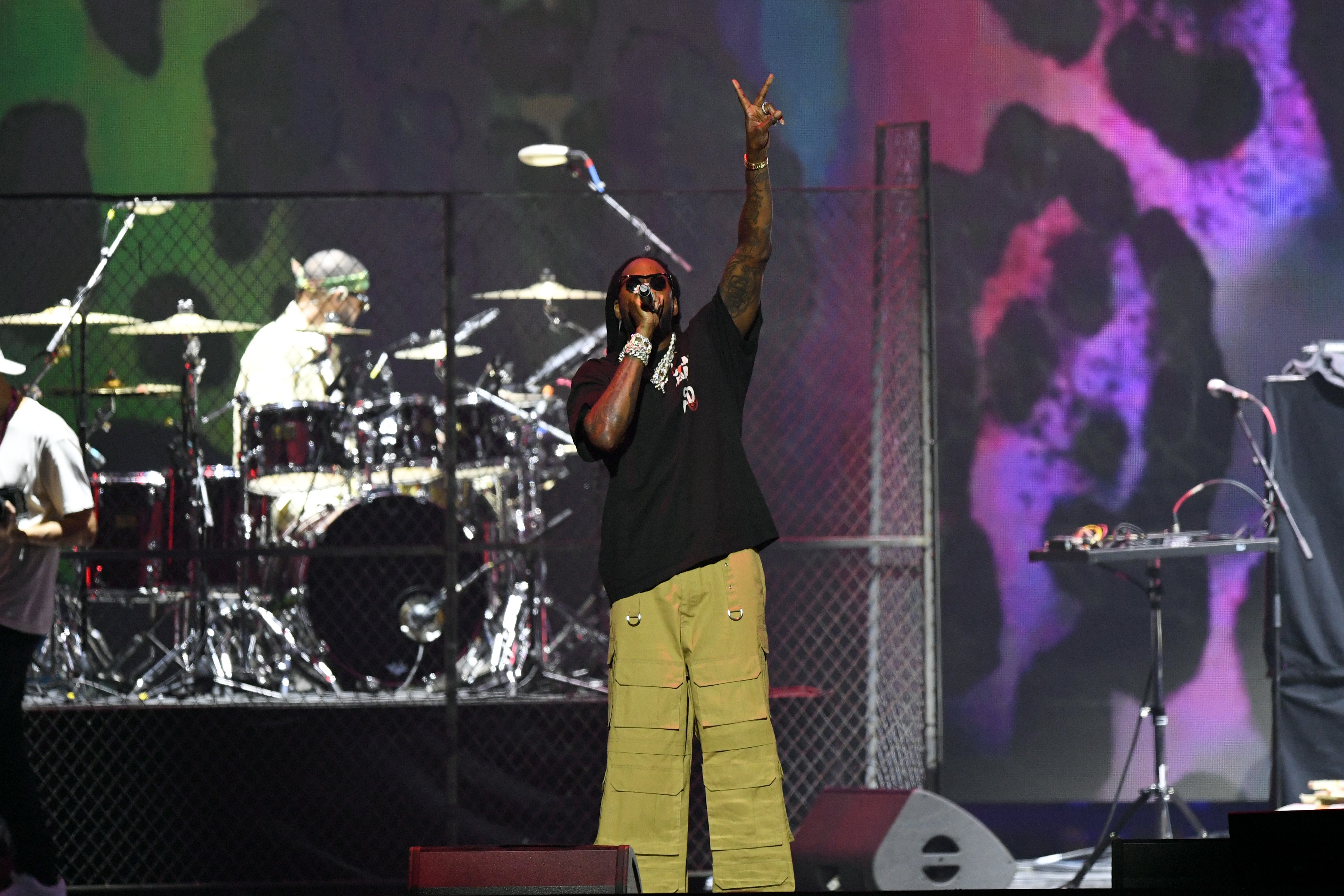 Tauheed Epps, also known as 2 Chainz, performing at a music festival on July 5. Epps’ investment firm is suing a cannabis company for more than $10m after a 2021 deal went south