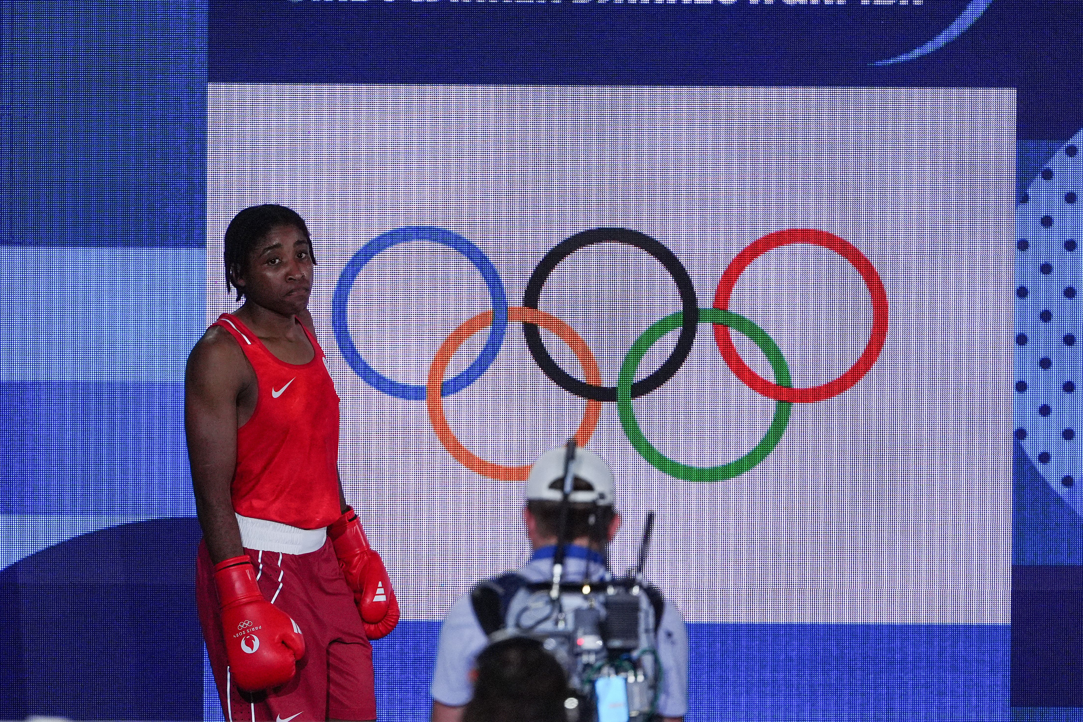 Cindy Ngamba won the first ever medal for the Refugee Olympic Team (Peter Byrne/PA)