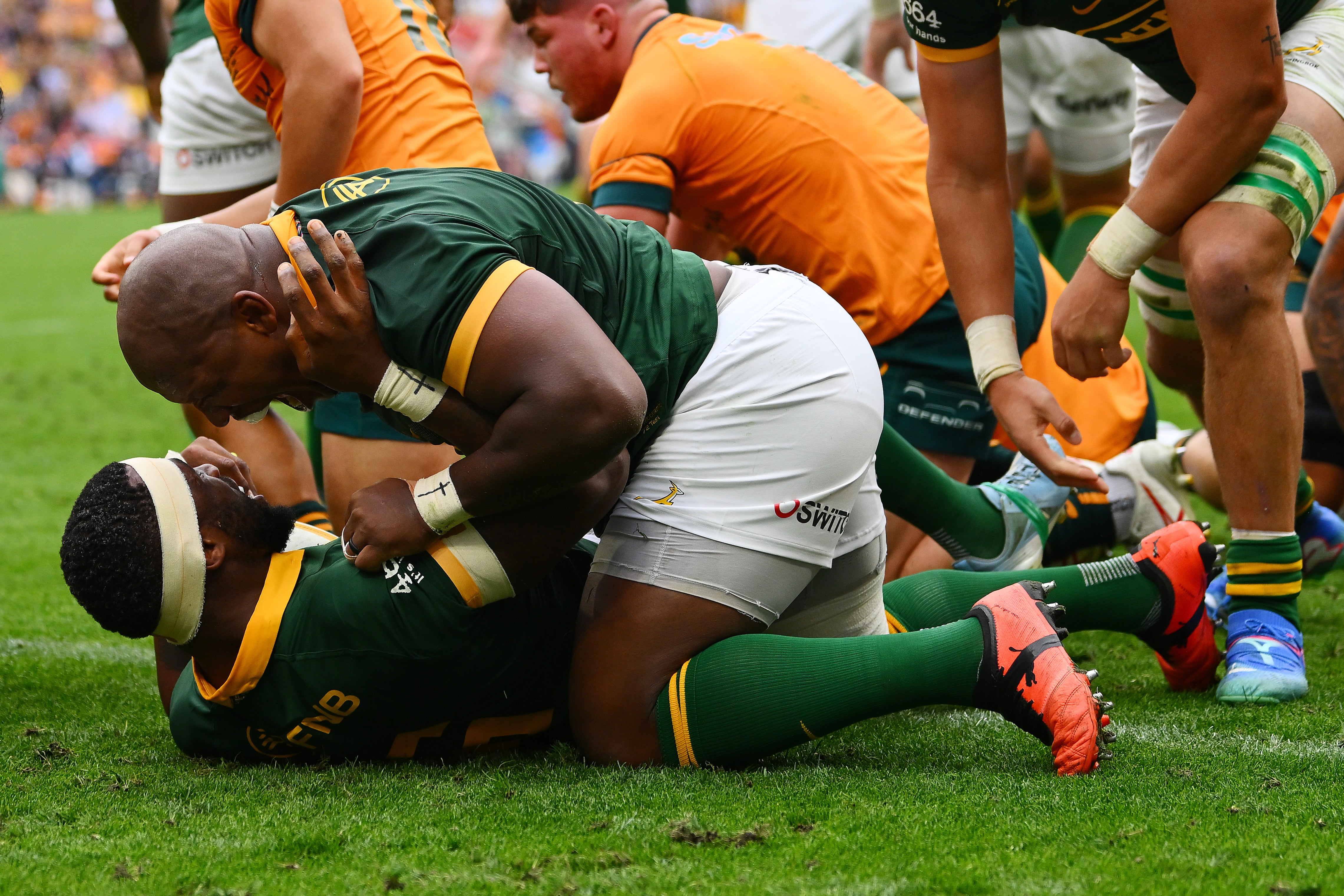 Siya Kolisi scored South Africa’s first try in Brisbane