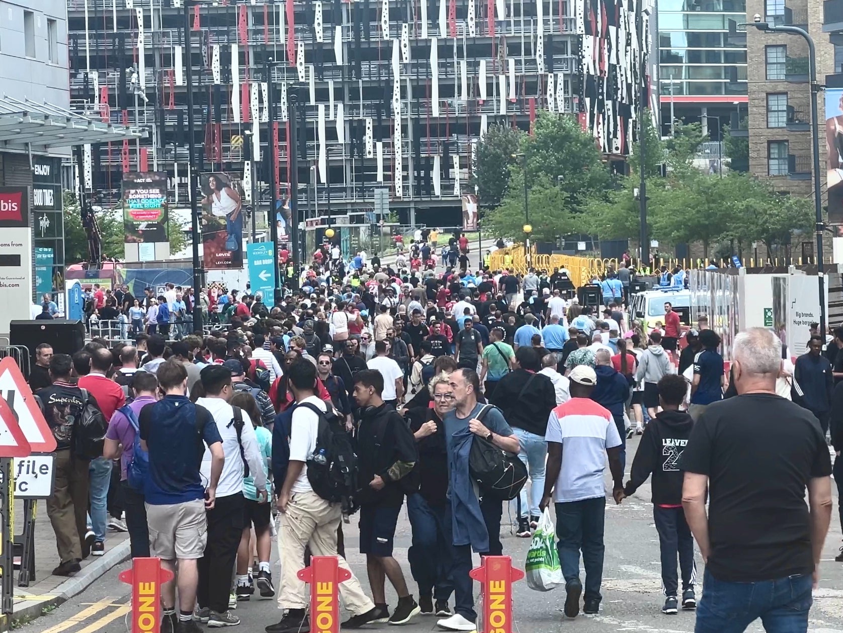 Stadium tour: Wembley on Saturday as football supporters attend the Community Shield match