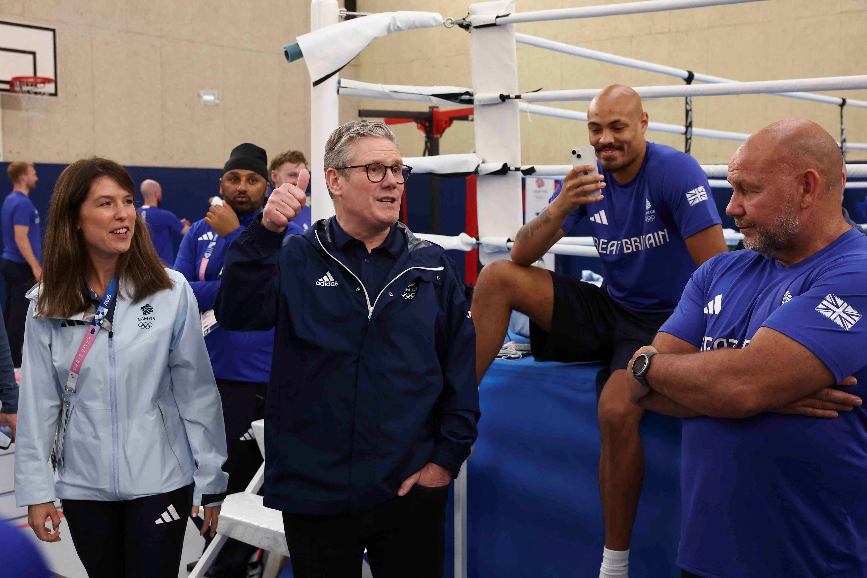 Sir Keir Starmer meets Team GB members (Yves Herman/PA)