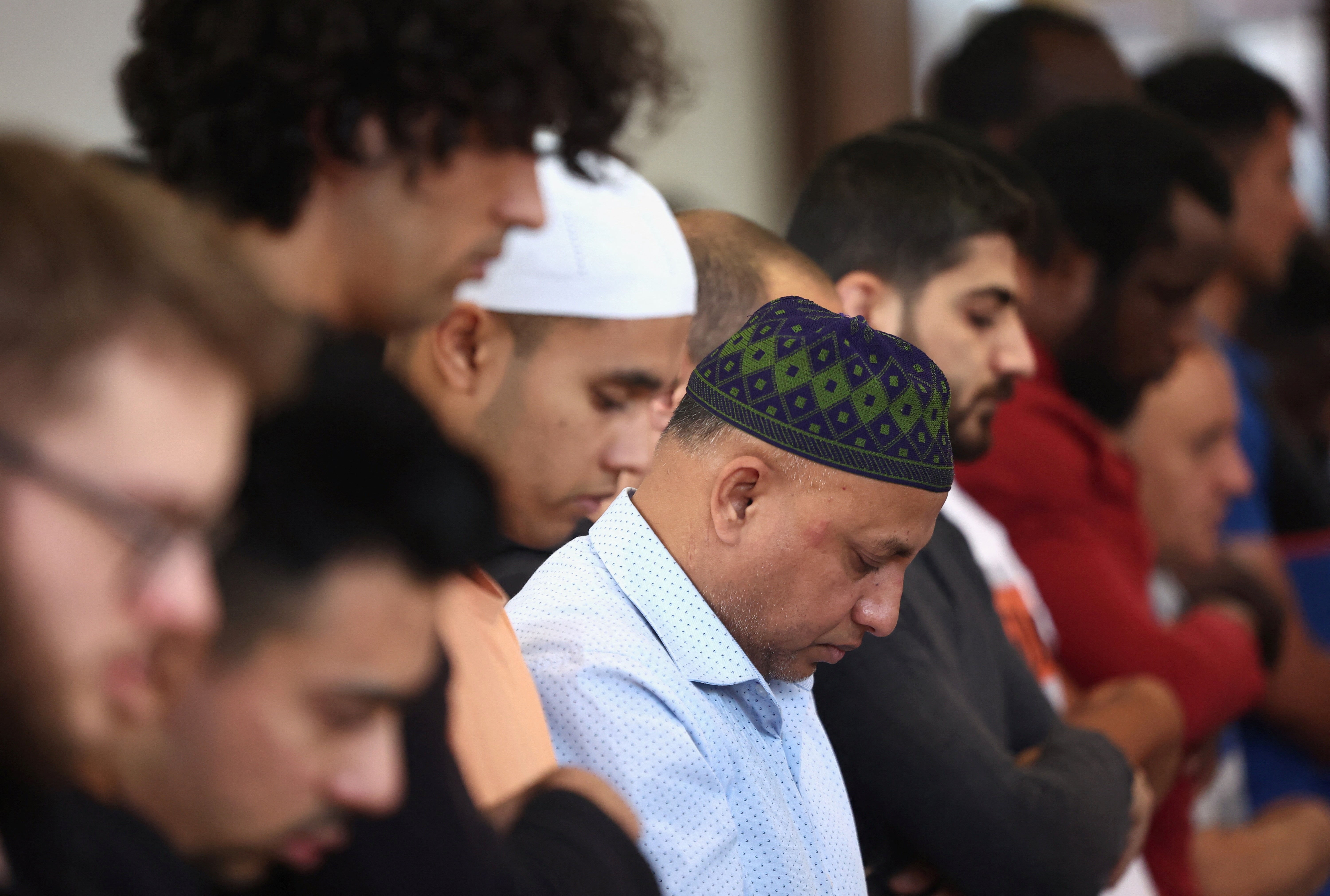 Muslims attend prayers at the Abdullah Quilliam Mosque last week