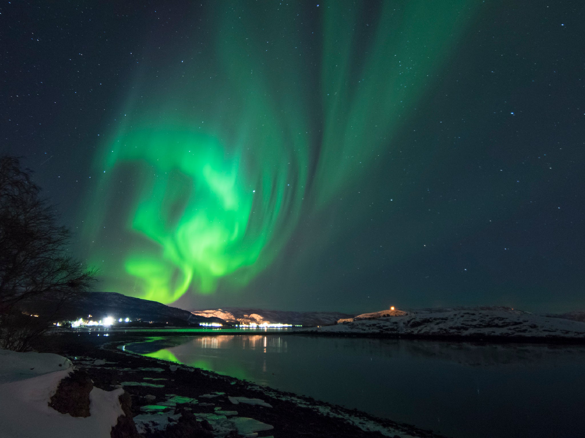 Ambassador Cruise Lines dock in Alta, which is a prime spot for viewing the Northern Lights