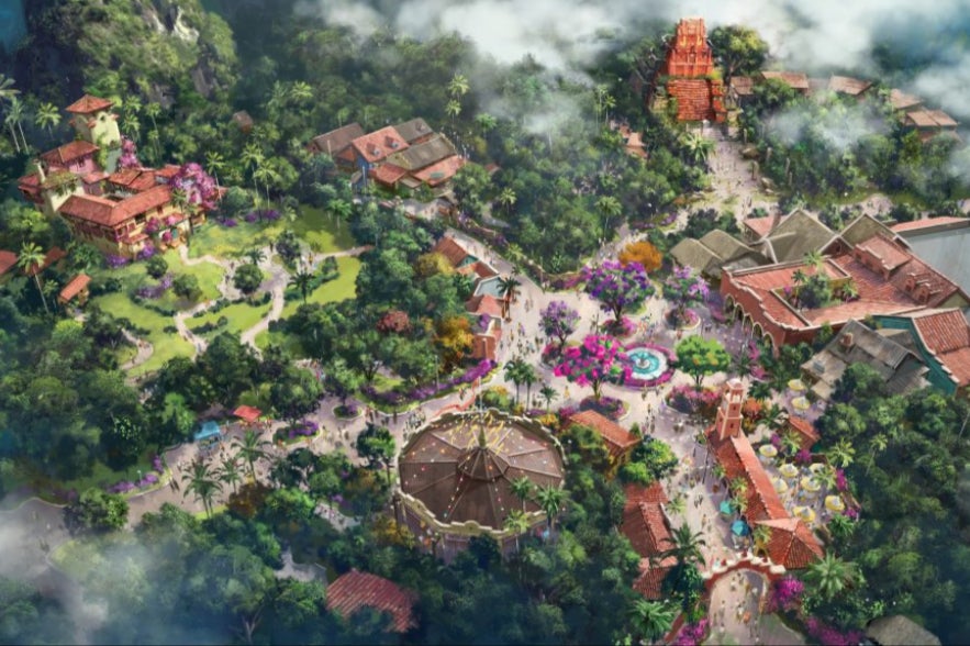 Artist’s rendering of the new ‘Tropical Americas’ land coming to Animal Kingdom in Orlando, Florida