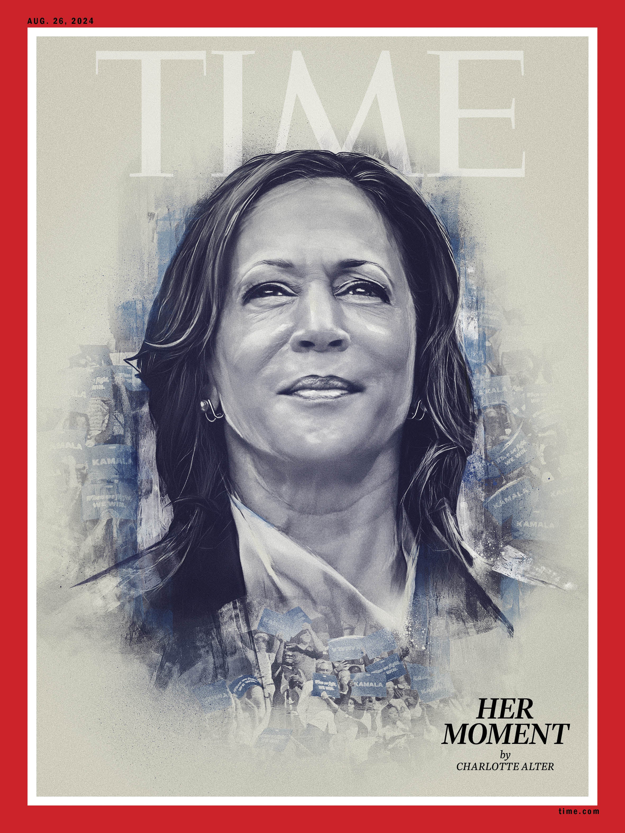 The Time magazine cover featuring US presidential candidate Kamala Harris