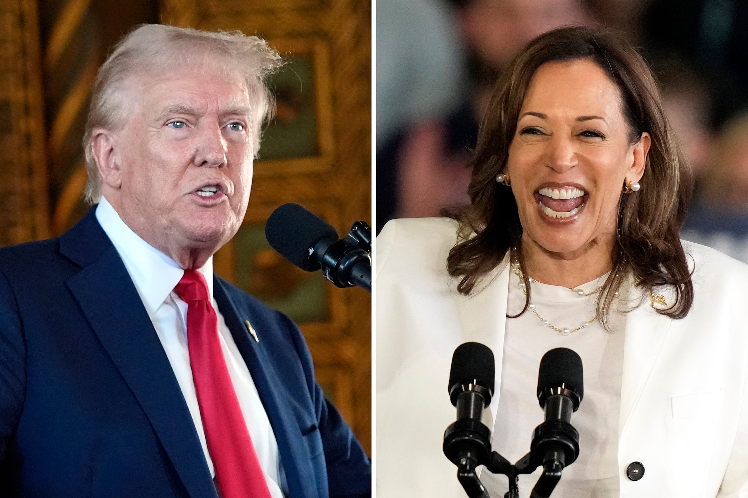 Republican presidential nominee Donald Trump and Democratic nominee Kamala Harris (AP)