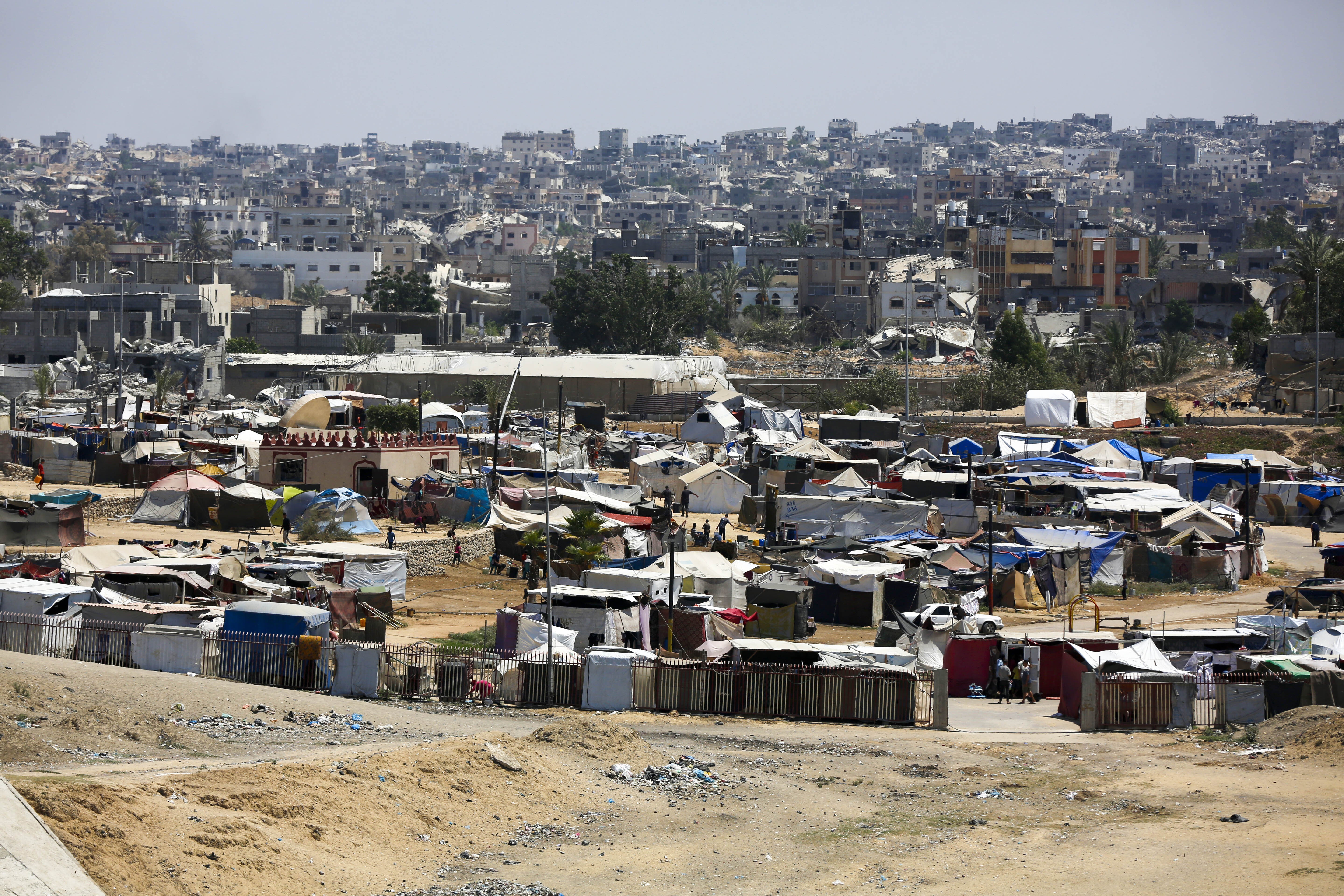 Palestinians living in the Hamad area of Khan Yunis in Gaza – as the war rages on many are struggling to survive in the difficult conditions