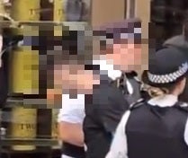 Video shared on social media purportedly showed police arrest a man shortly after the attack