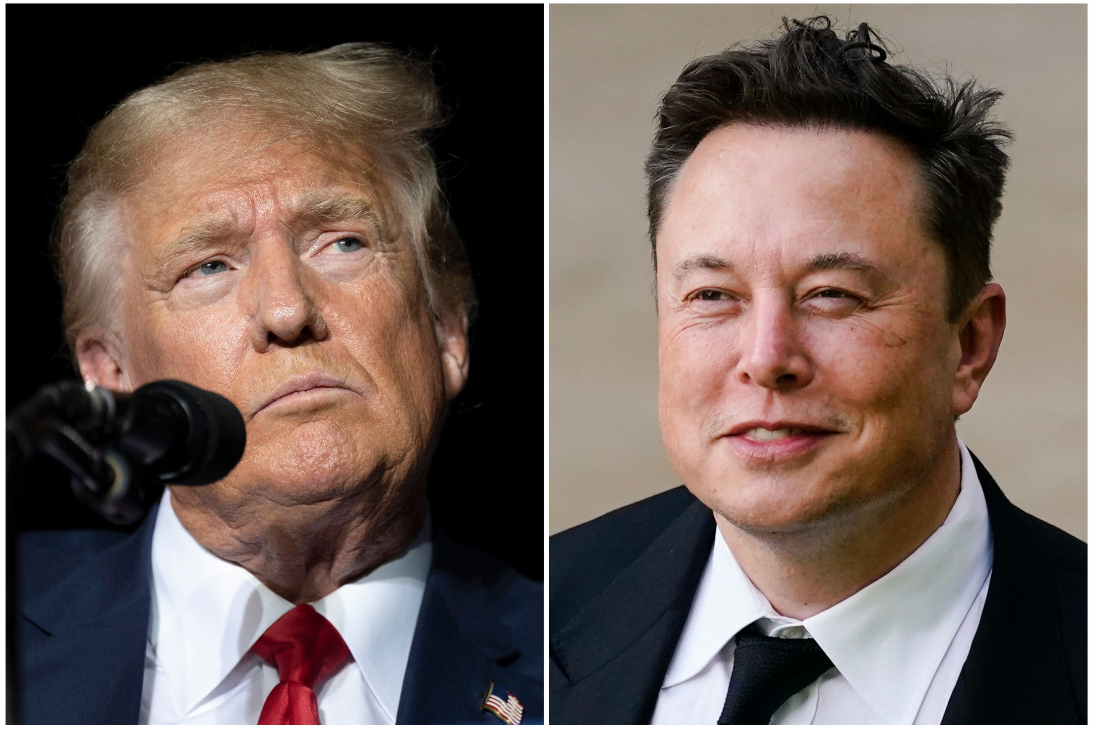 Former president Donald Trump and X owner Elon Musk